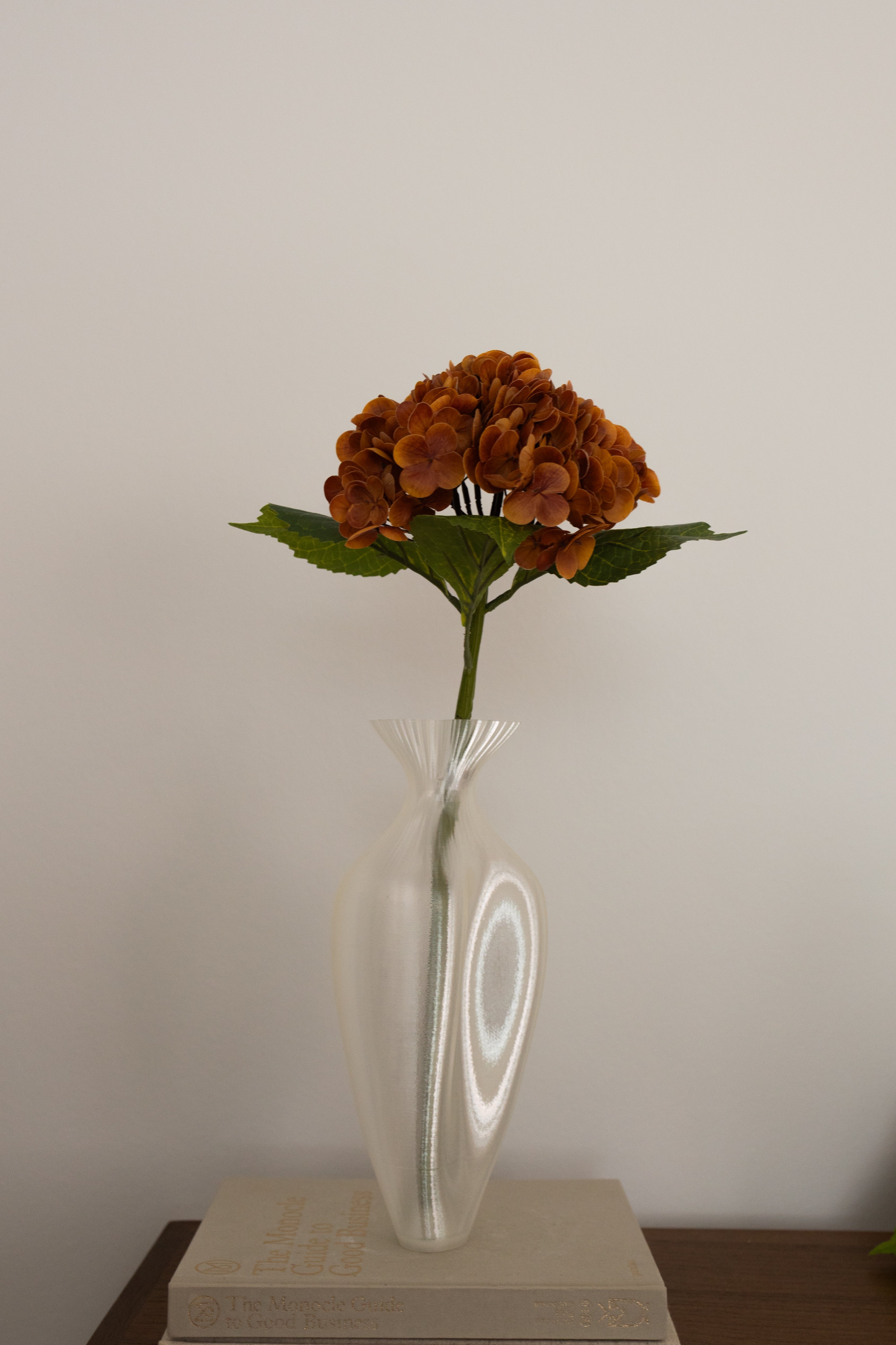 Artificial Hydrangea - Dusty Orange