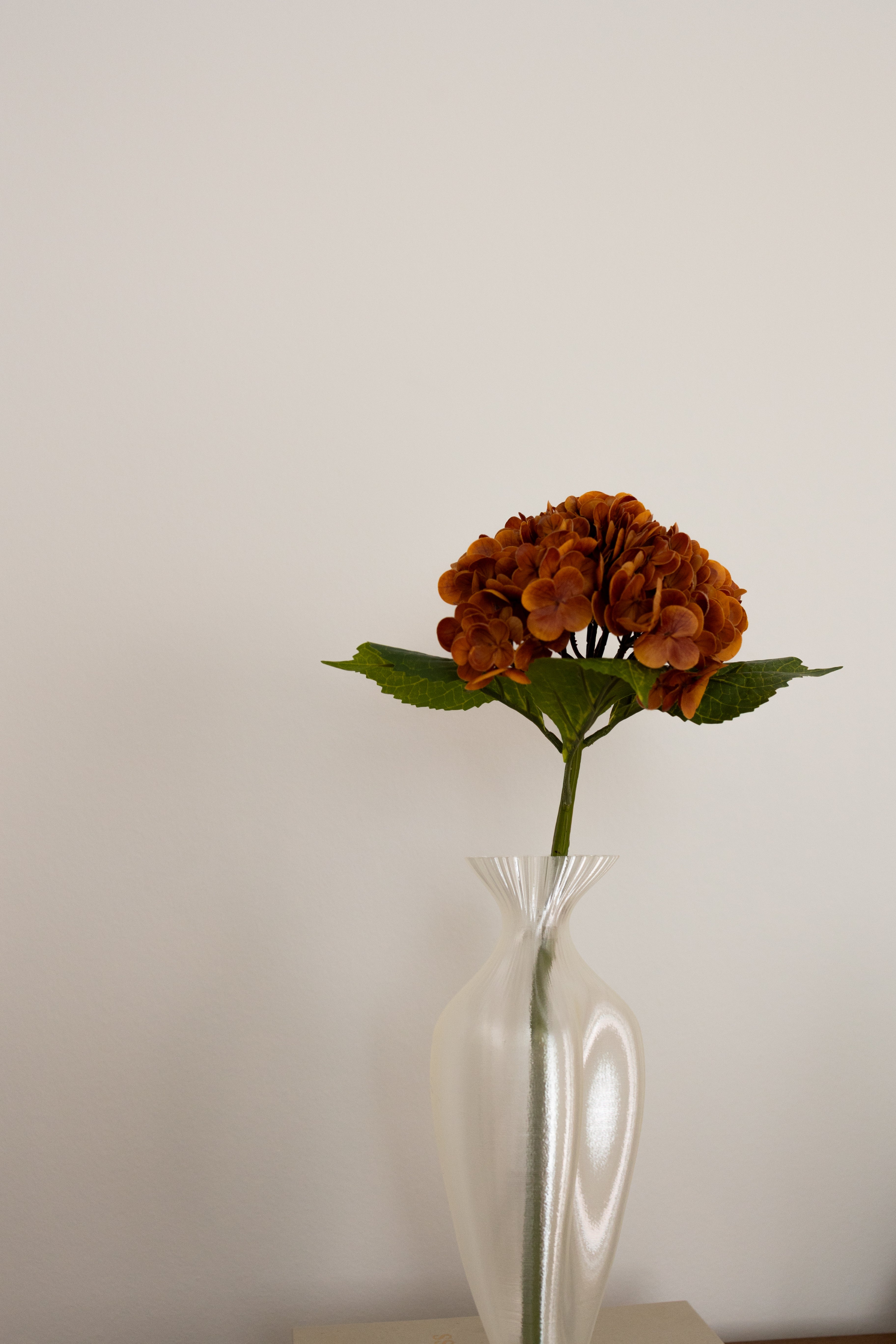 Artificial Hydrangea - Dusty Orange