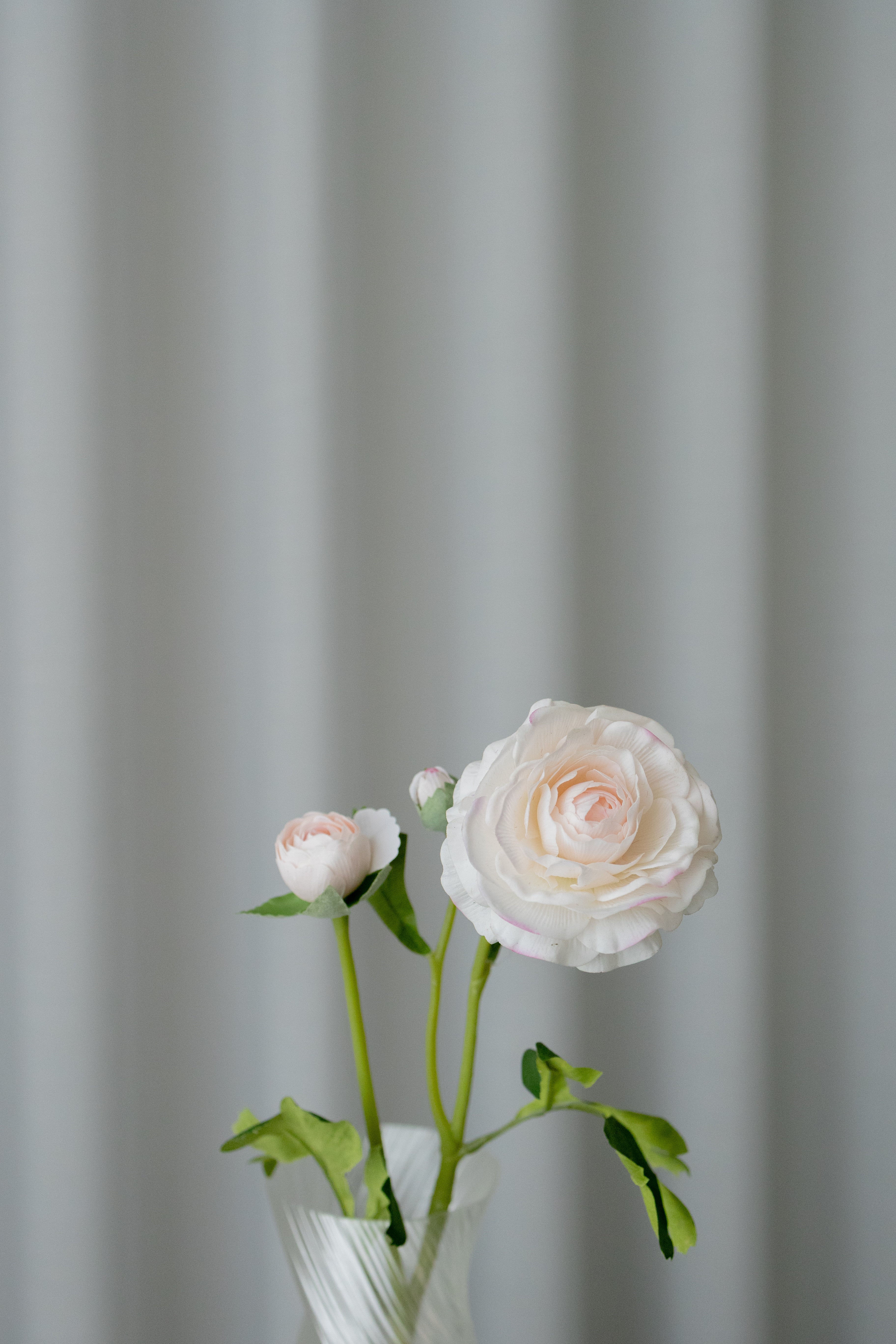 Artificial Ranunculus Flowers - Soft Rose