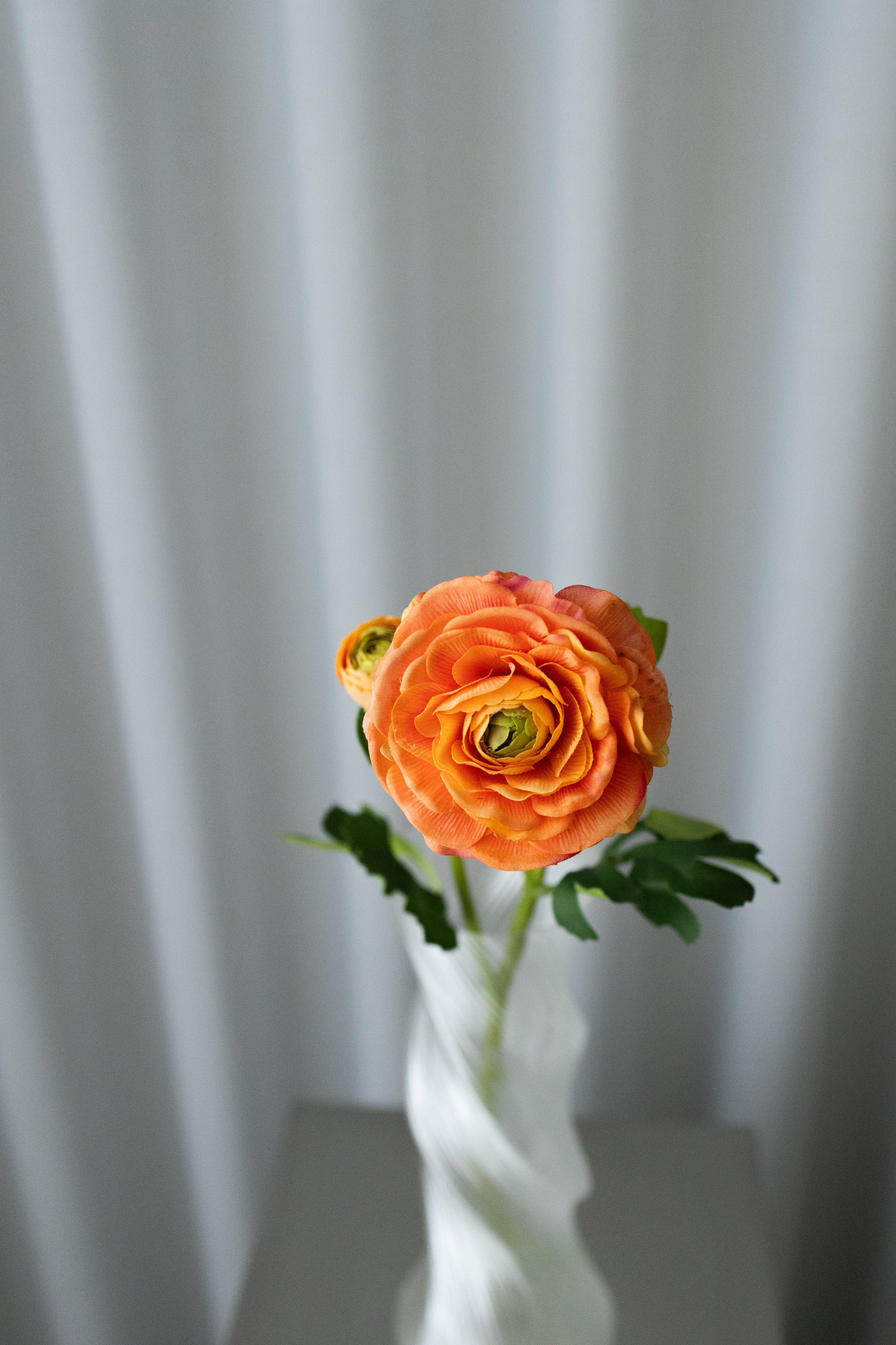 Artificial Ranunculus Flowers - Orange
