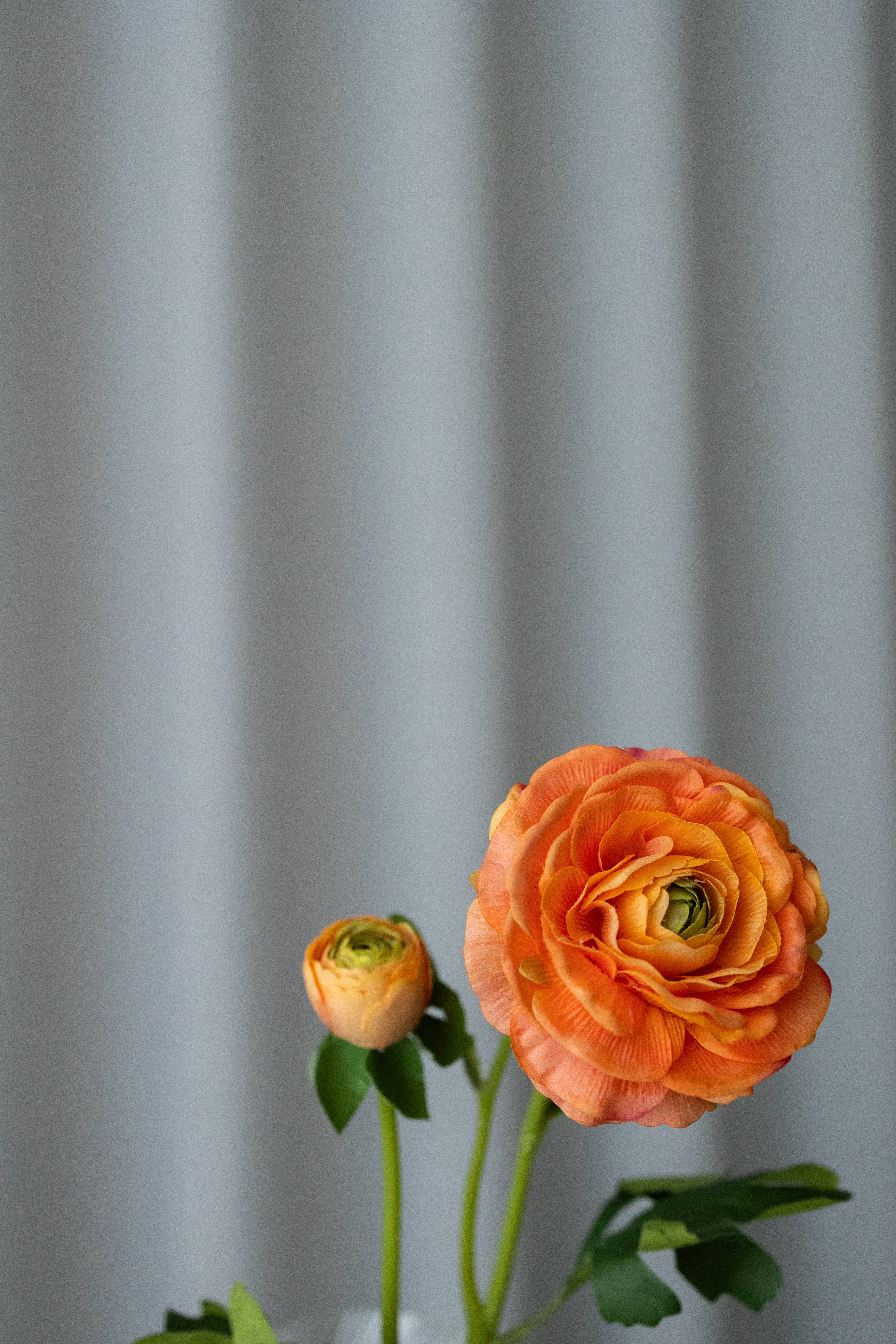 Artificial Ranunculus Flowers - Orange
