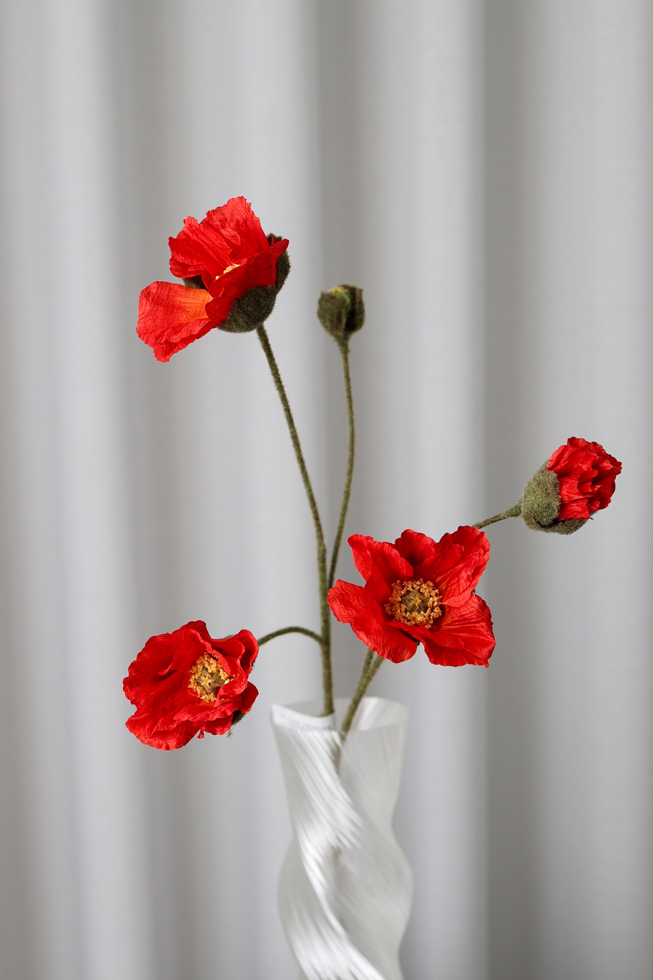 KUNSTIG NATURTRO VALMUE - NATUR RØD