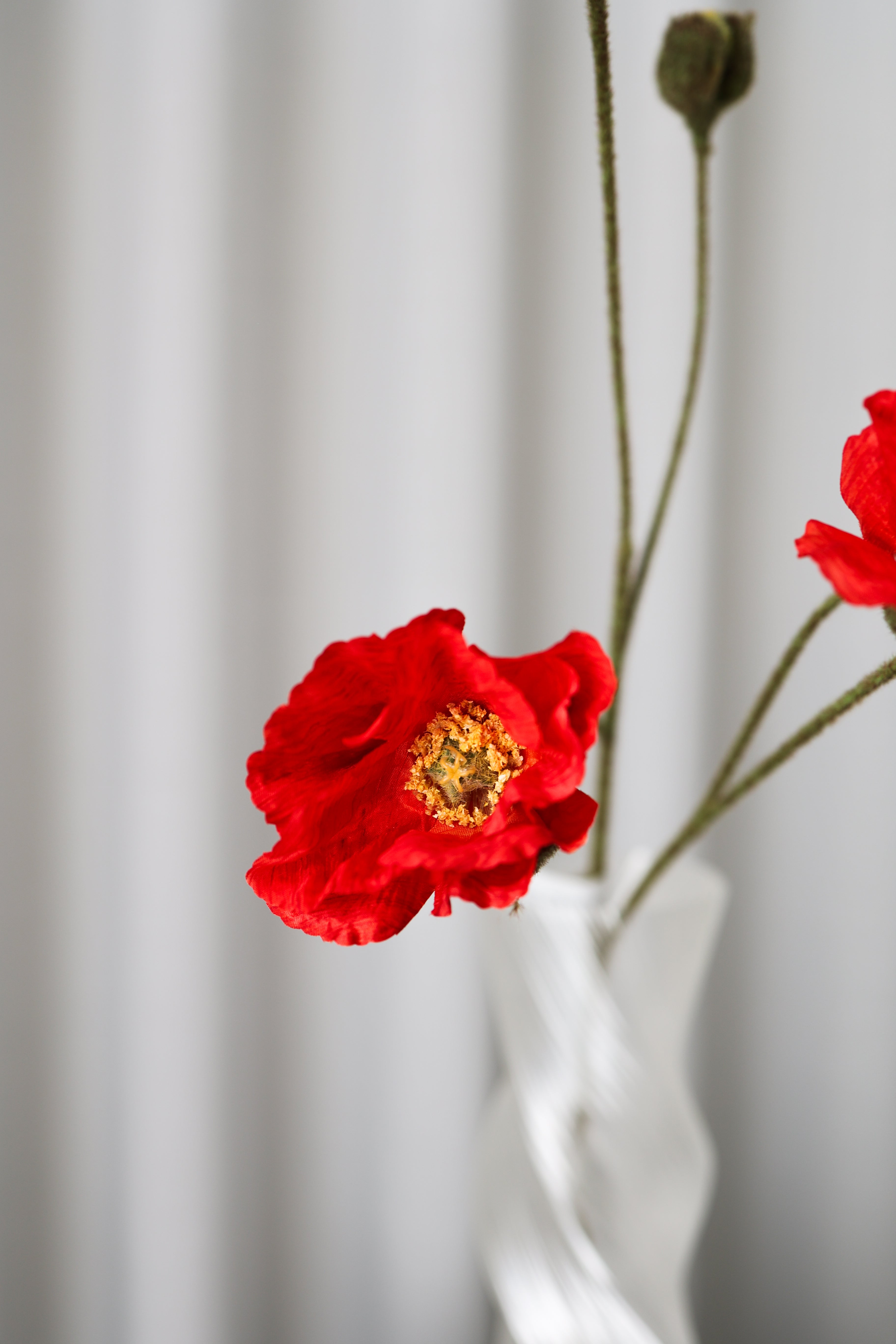 KUNSTIG NATURTRO VALMUE - NATUR RØD