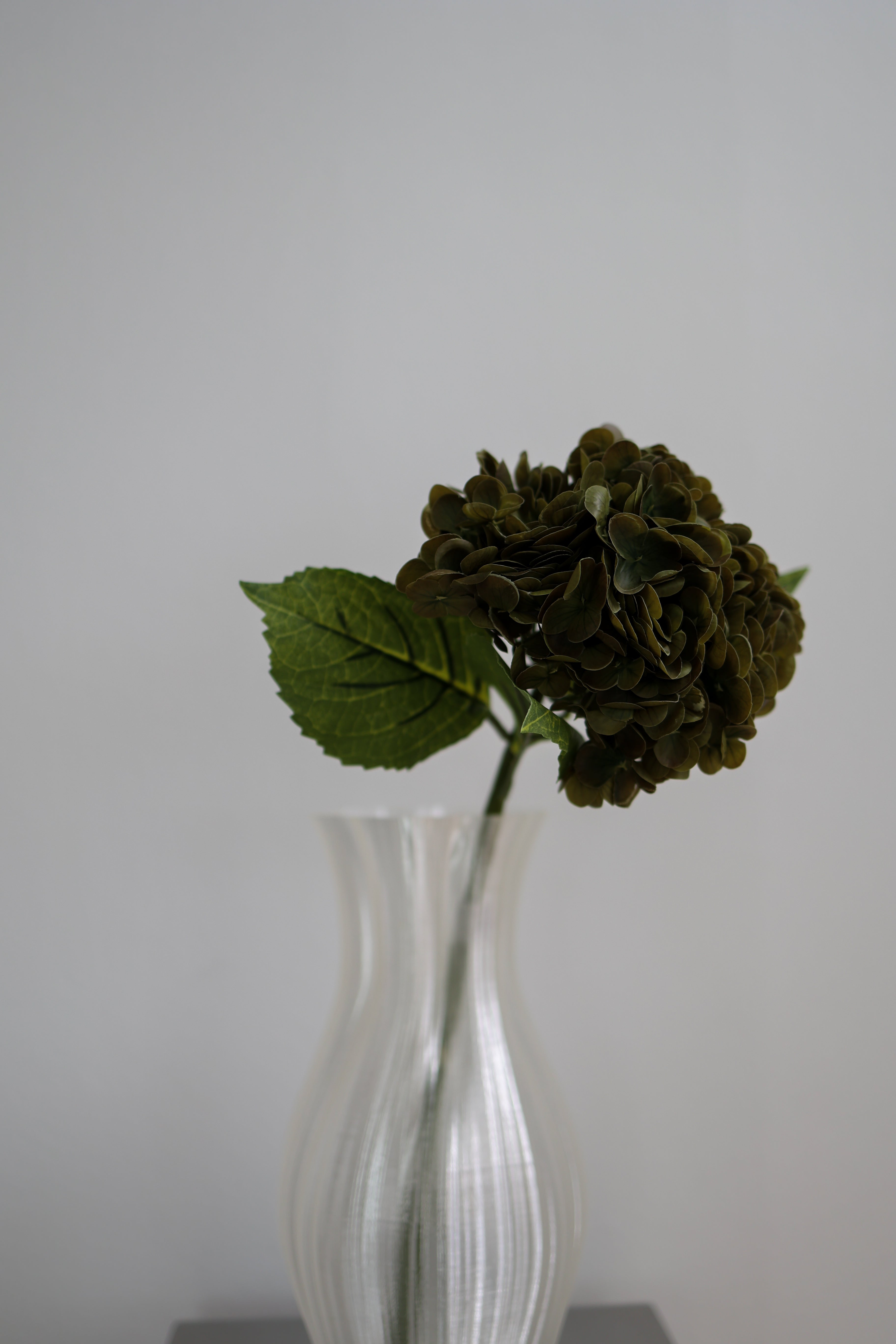 Kunstig Hortensia - Støvet Grøn