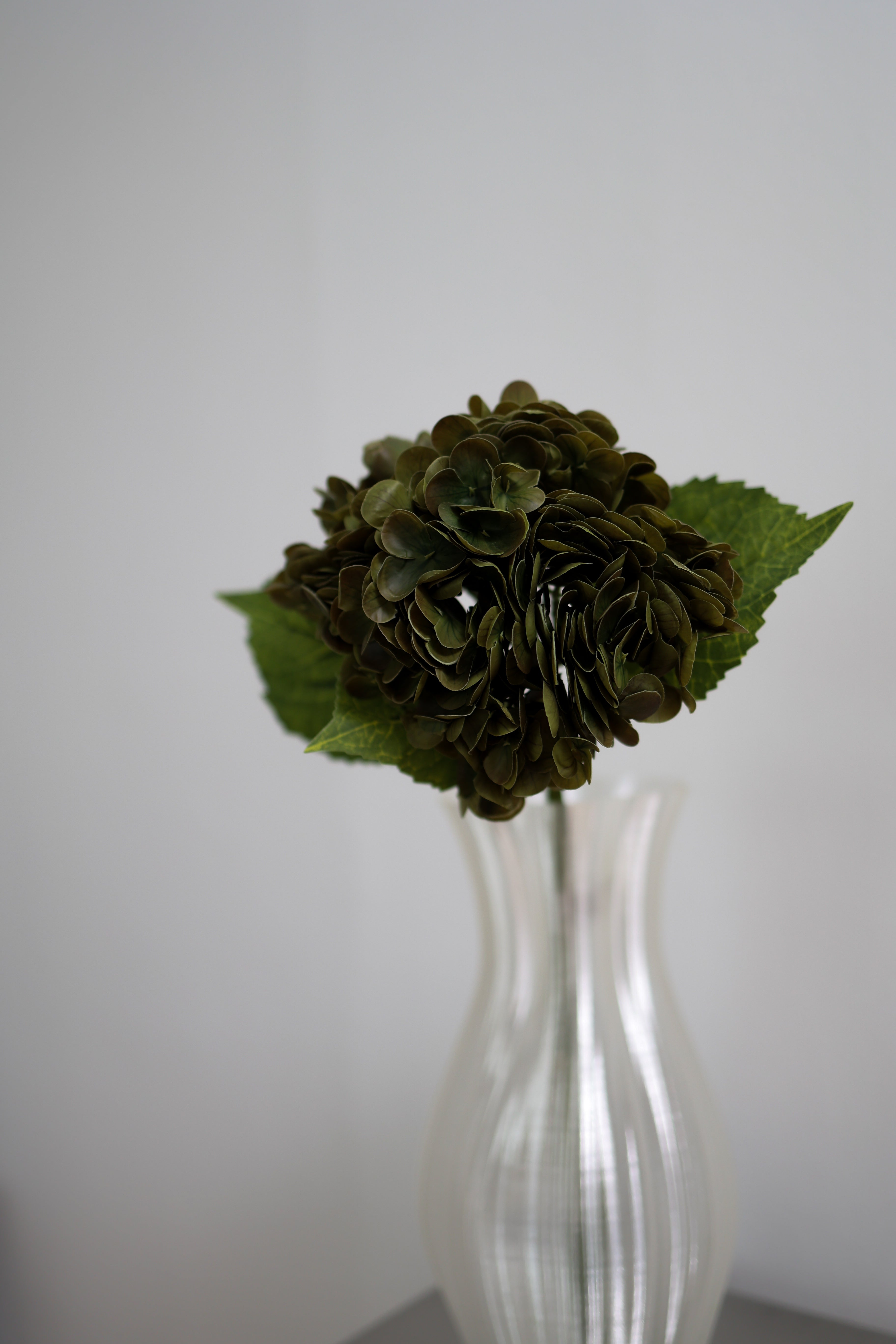 Kunstig Hortensia - Støvet Grøn