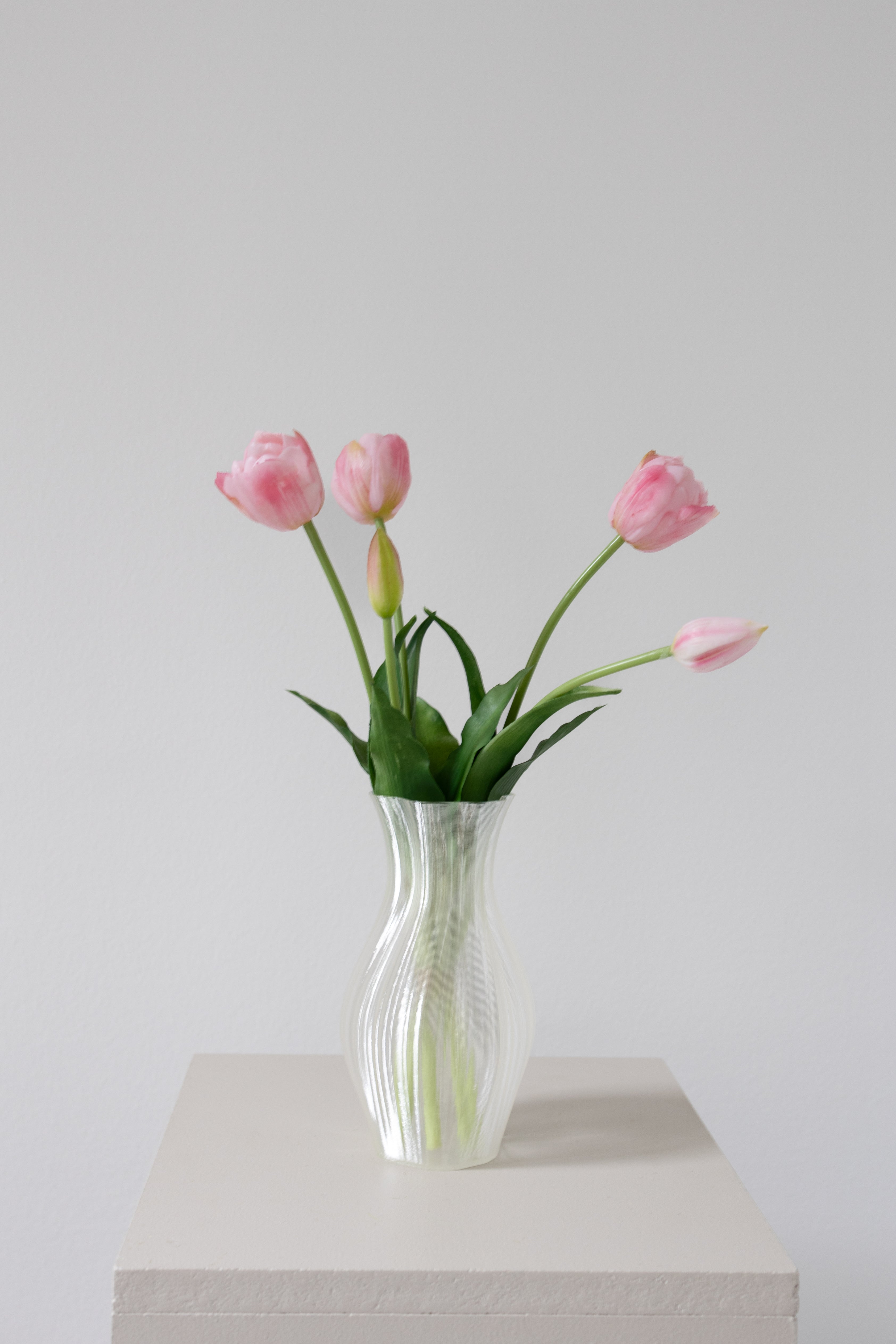 Artificial Layered Tulips - Light Pink