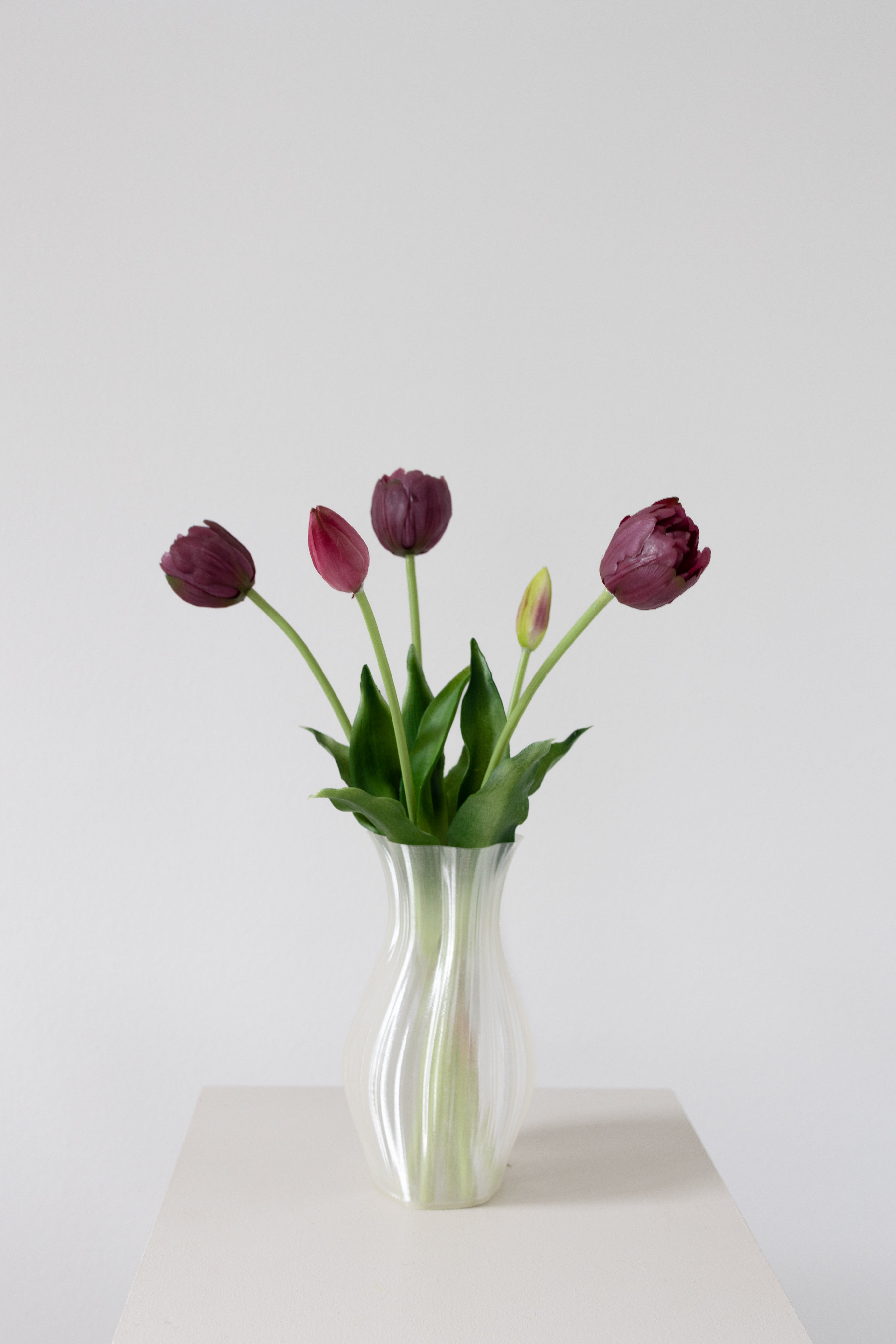 Artificial Layered Tulips - Bordeaux