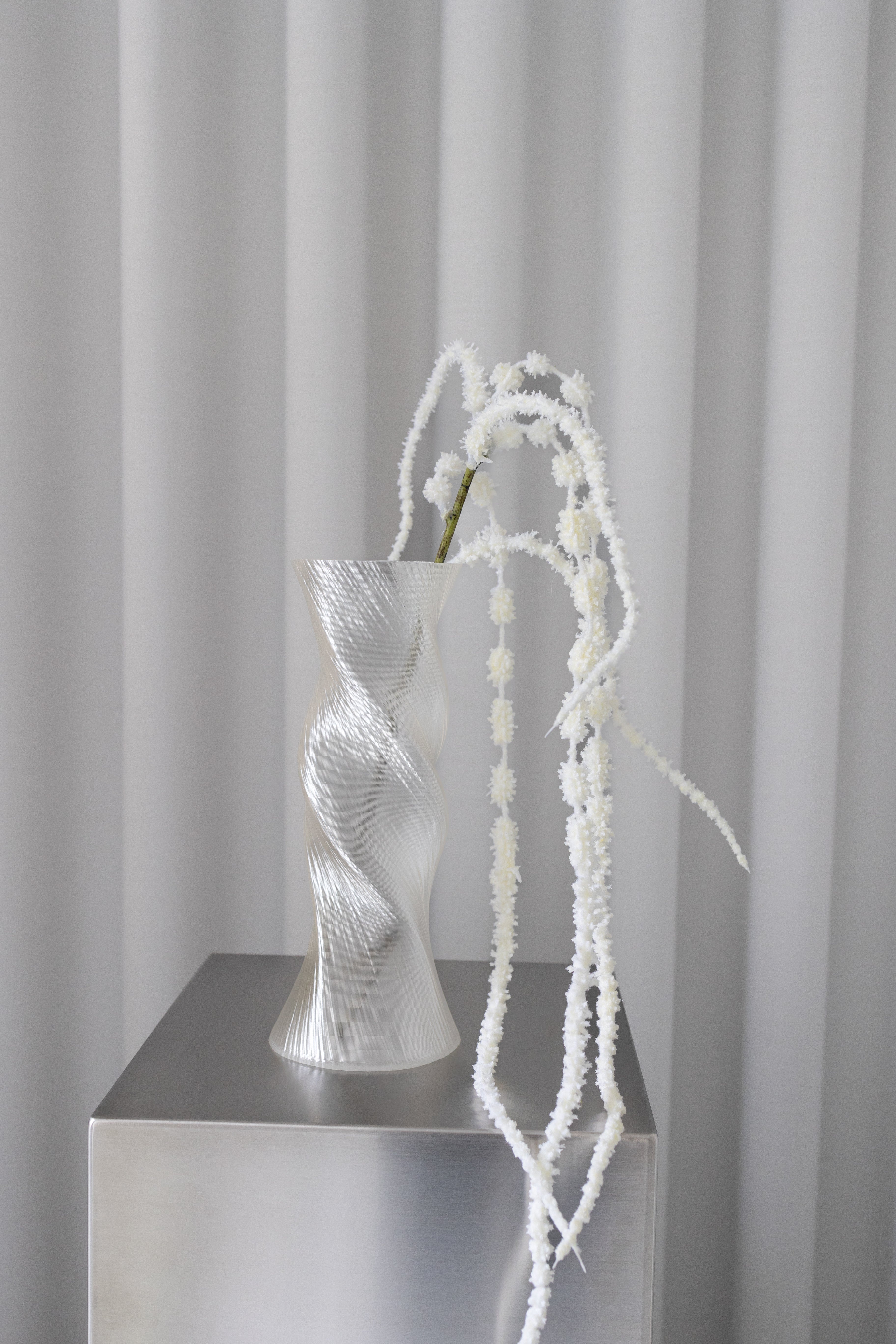 Artificial Amaranthus 6 fork - White