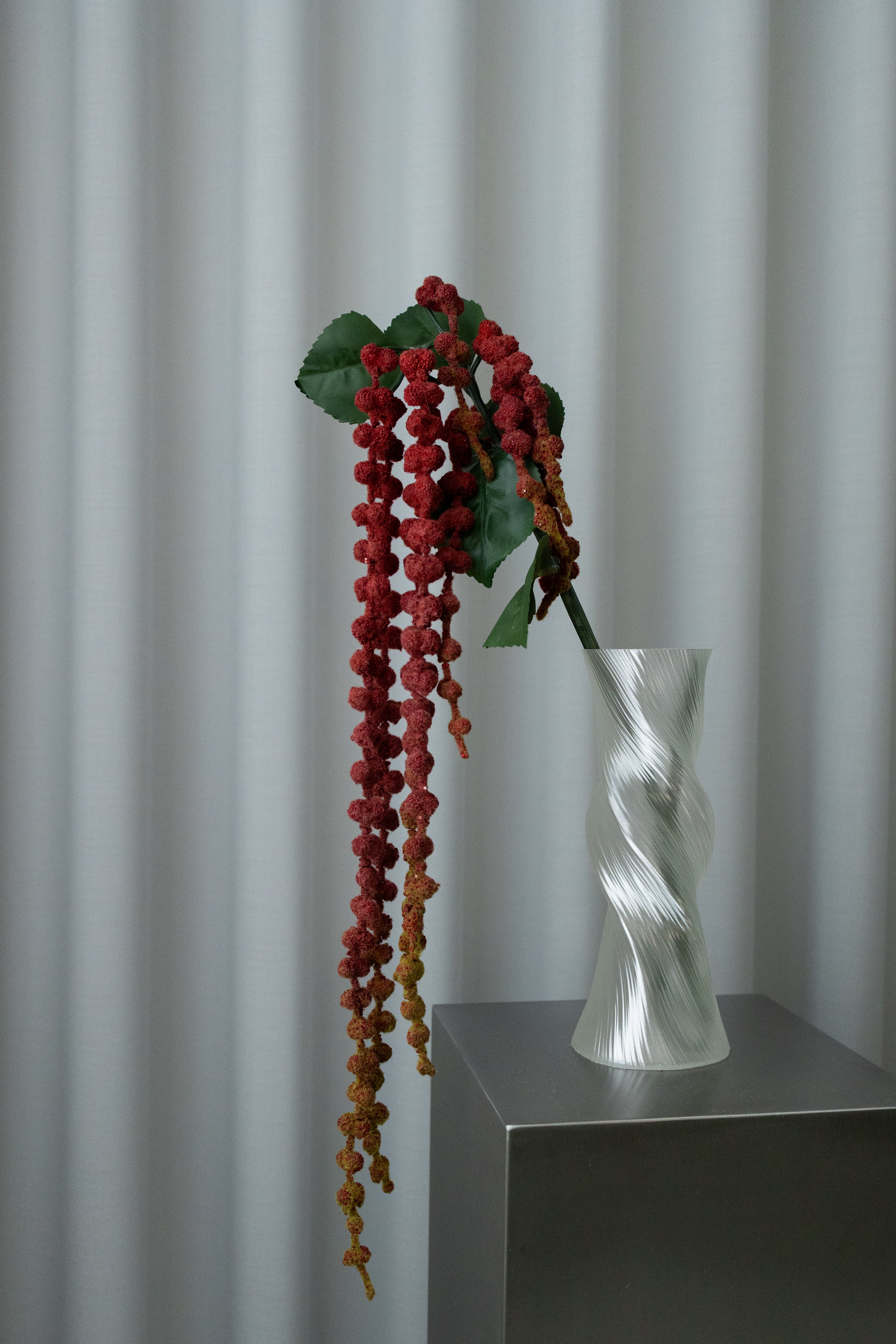 Kunstig Naturtro Amaranthus Stor - Rød
