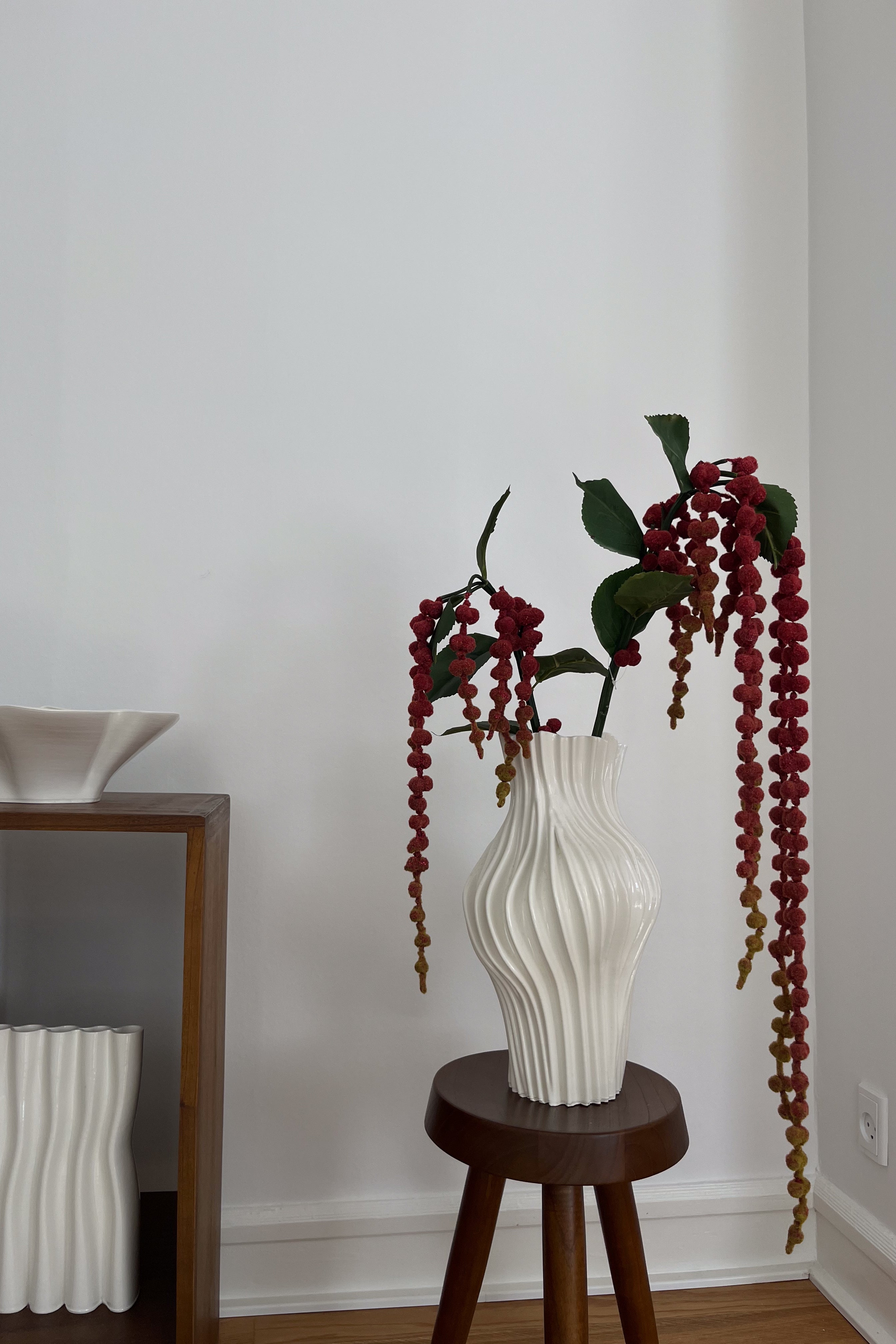 Kunstig Naturtro Amaranthus Stor - Rød