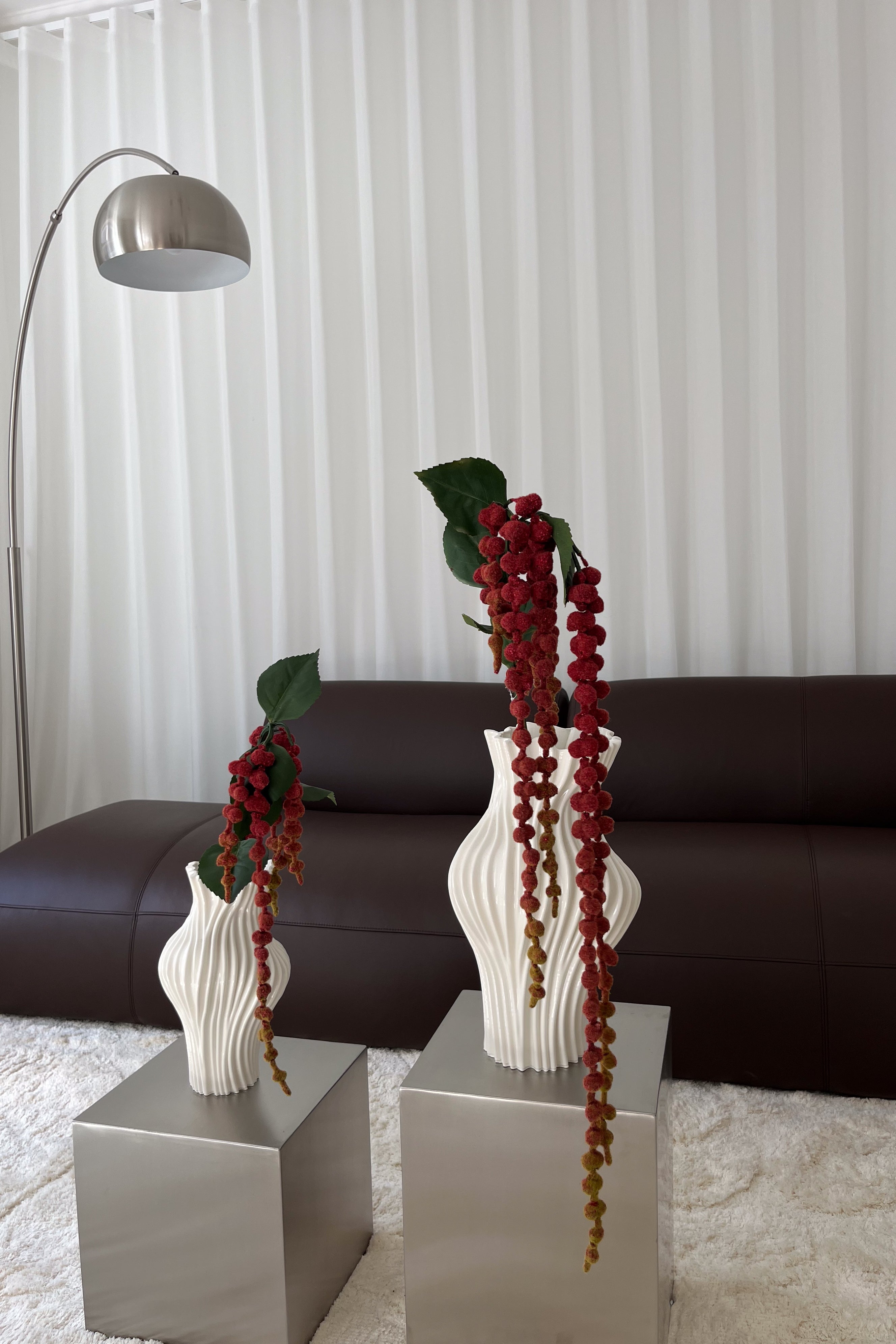 Kunstig Naturtro Amaranthus Stor - Rød