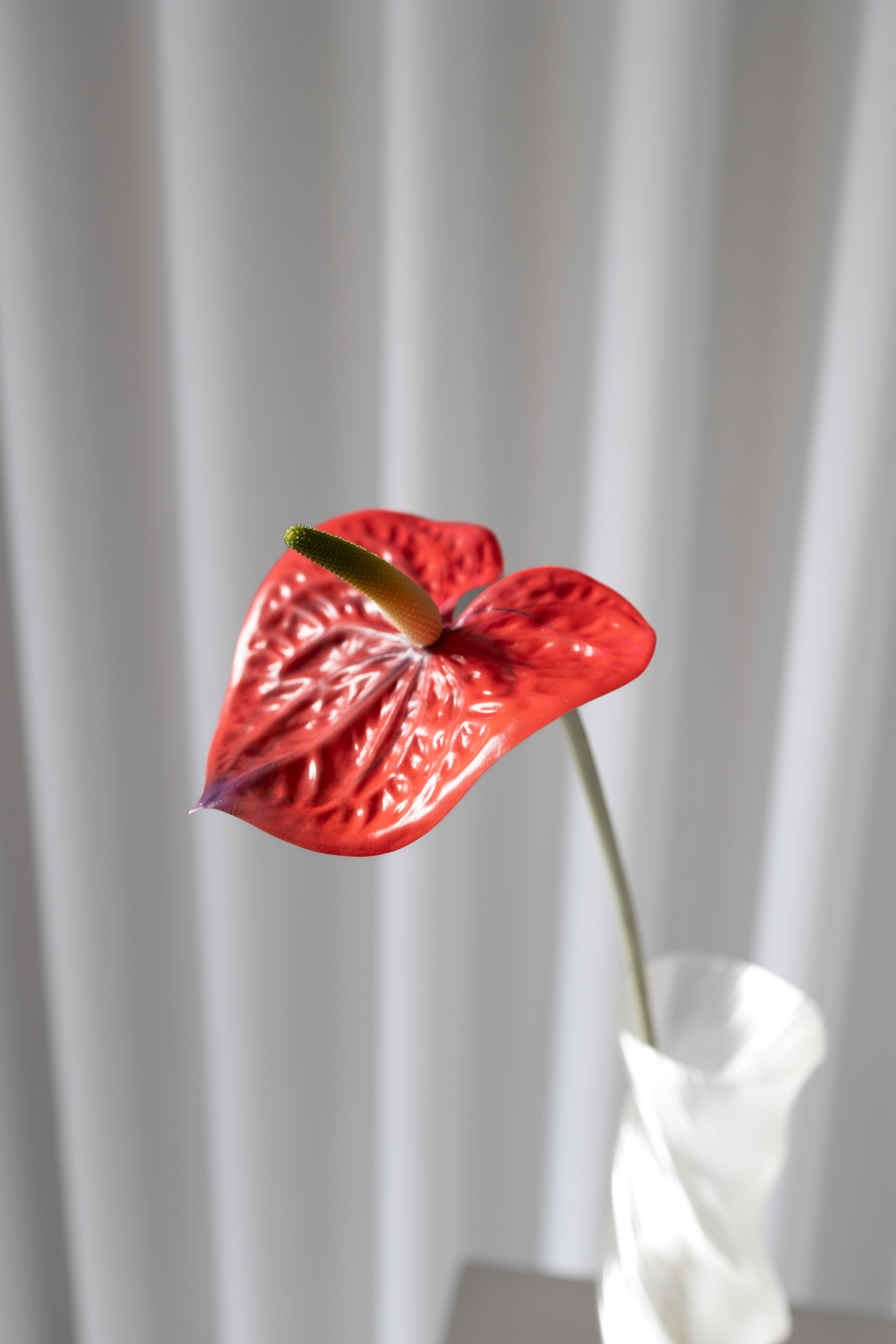 Kunstig Naturtro Anthurium Rød