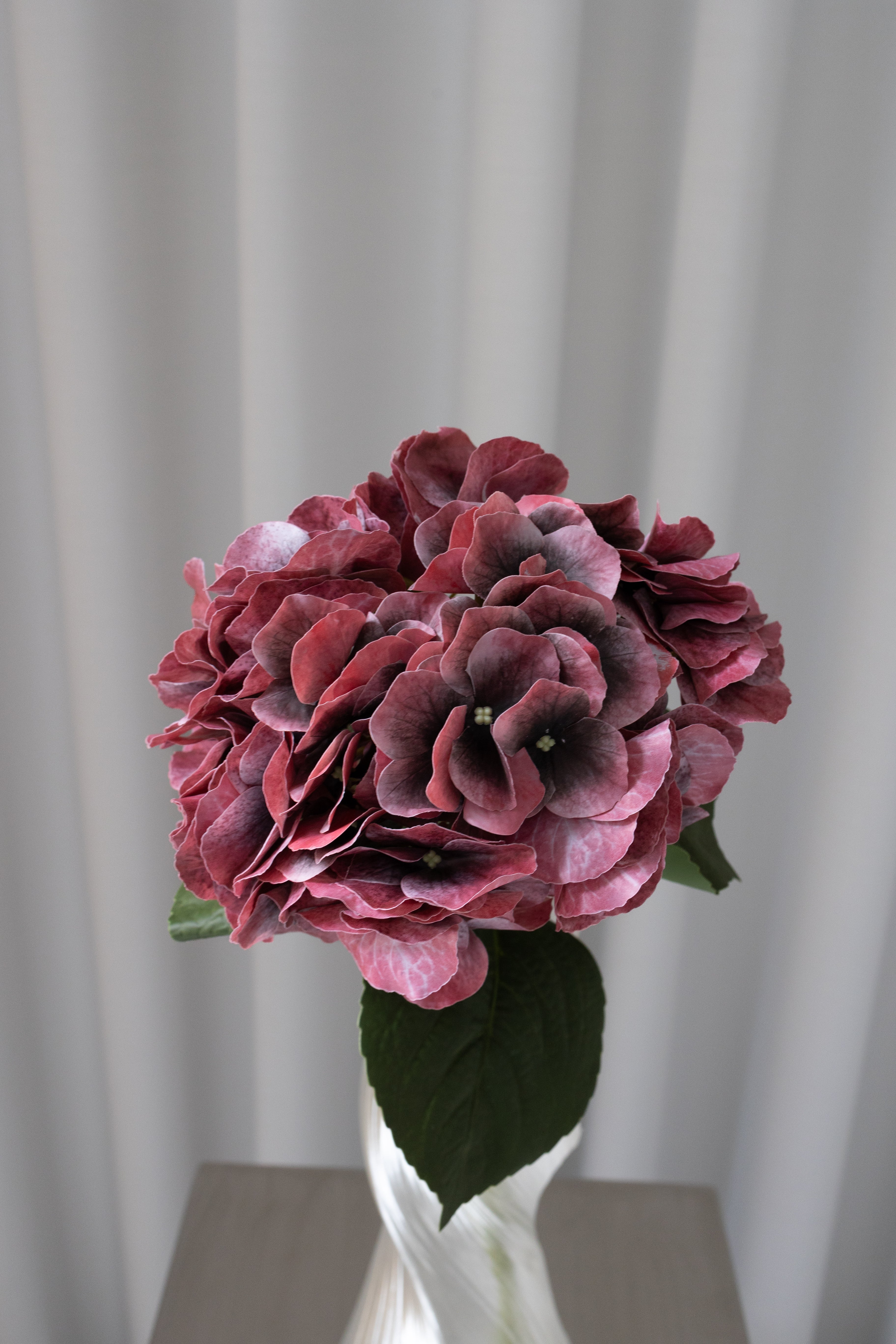 Kunstig Hortensia - Rød