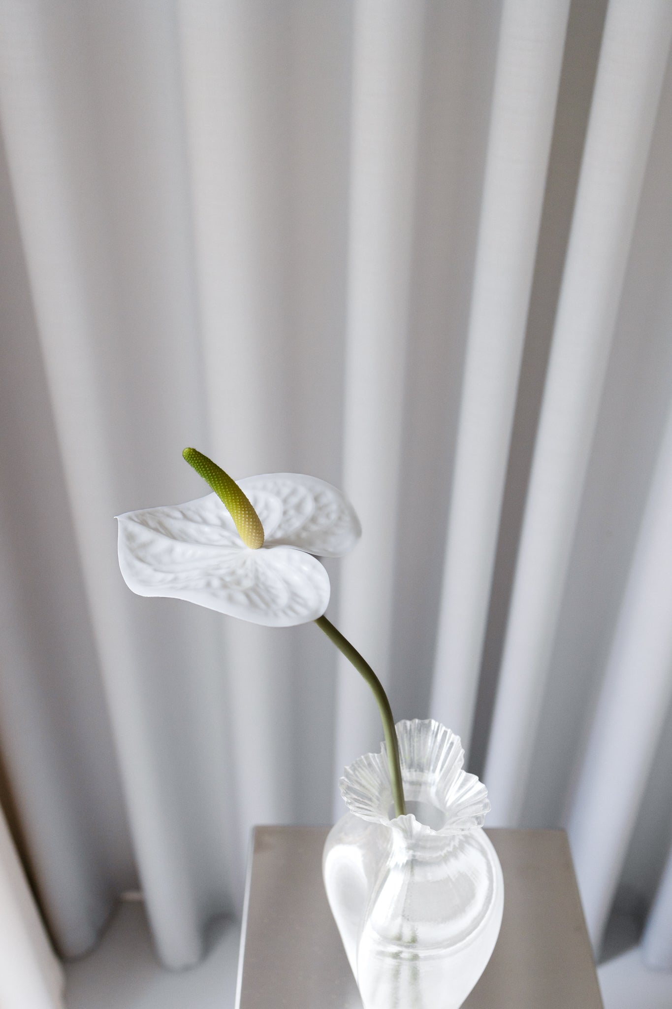 Kunstig Naturtro Anthurium Hvid