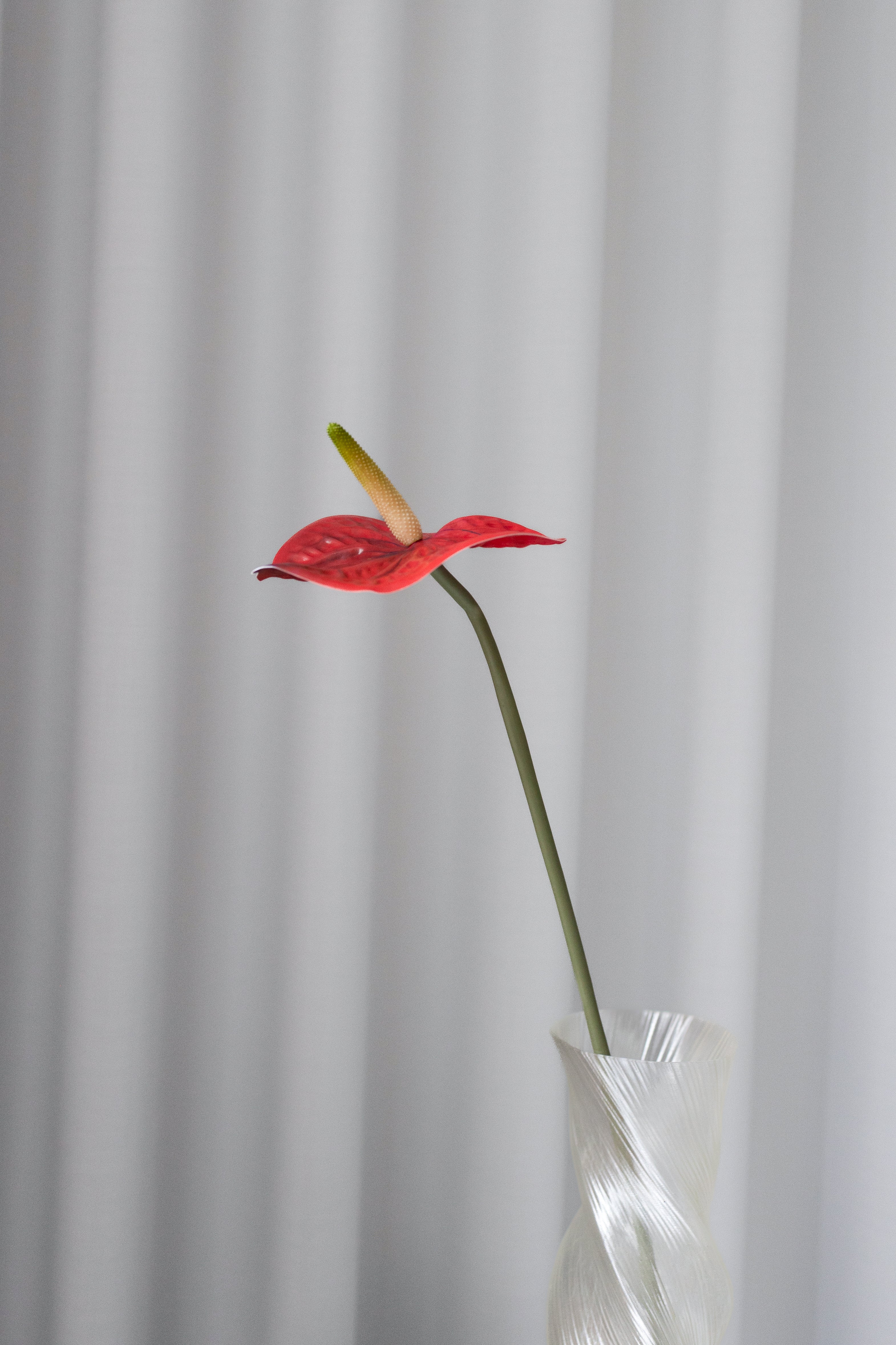 Kunstig Naturtro Anthurium Rød