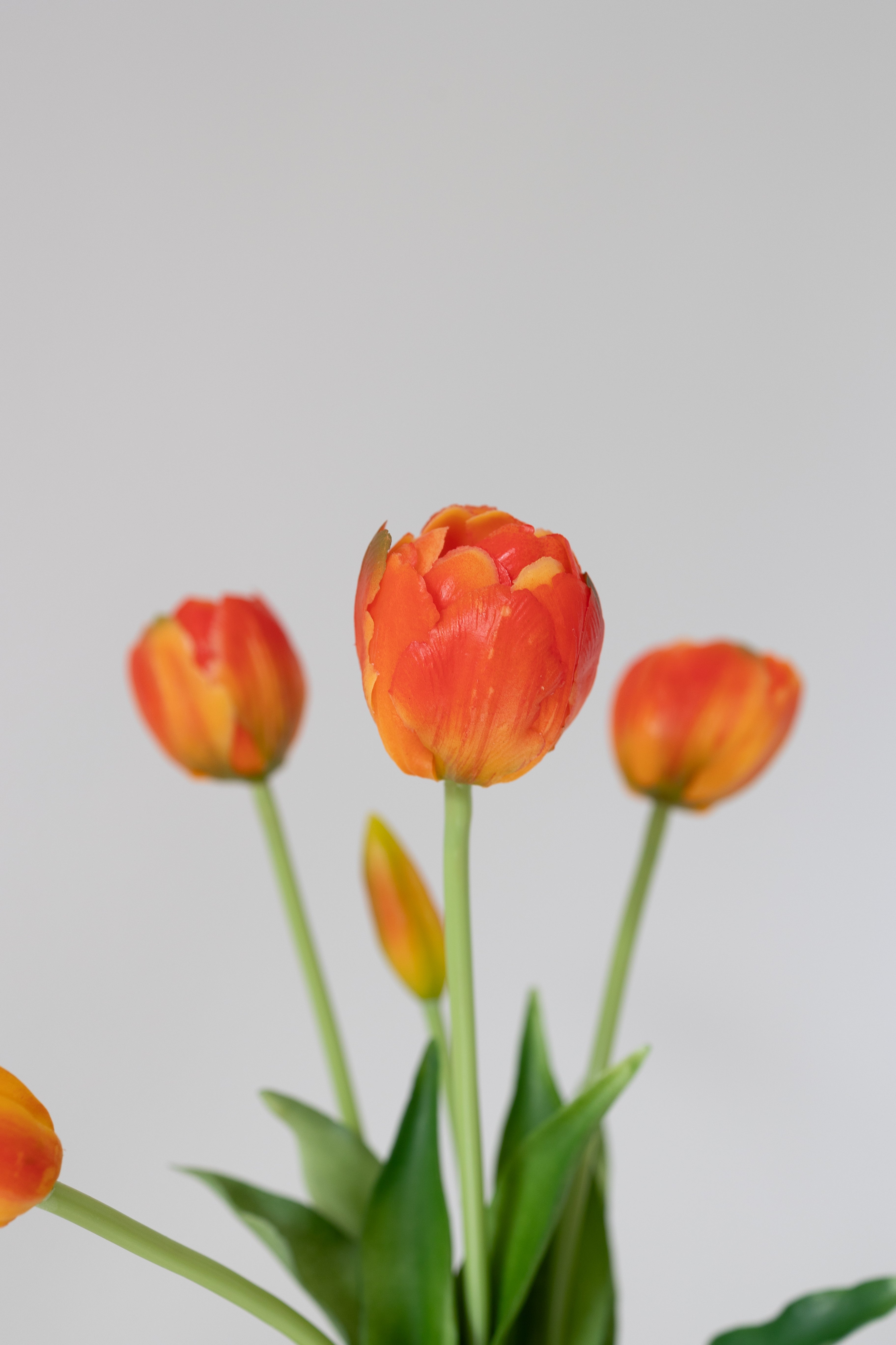 Kunstige Fyldte Tulipaner - Orange