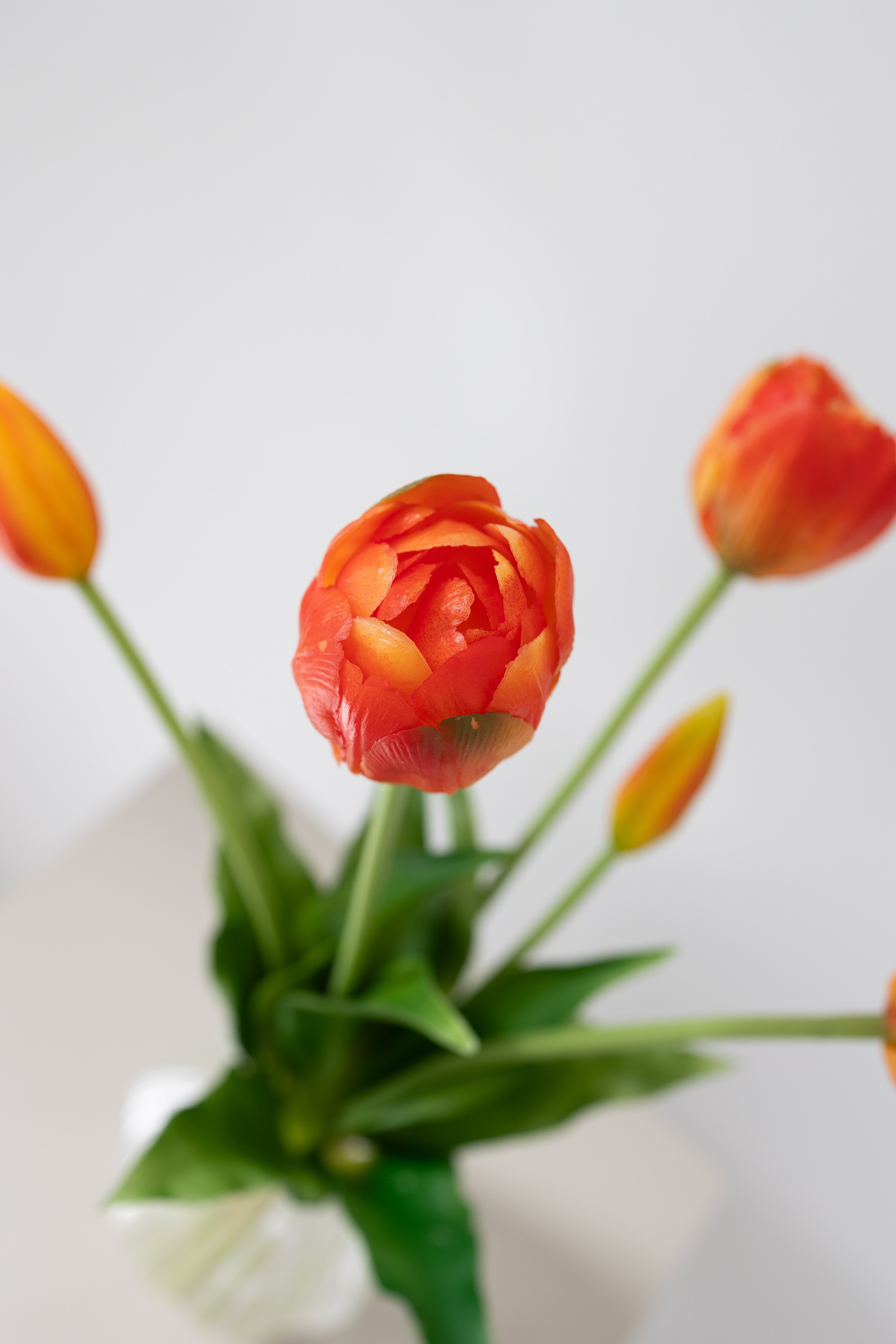 Kunstige Fyldte Tulipaner - Orange