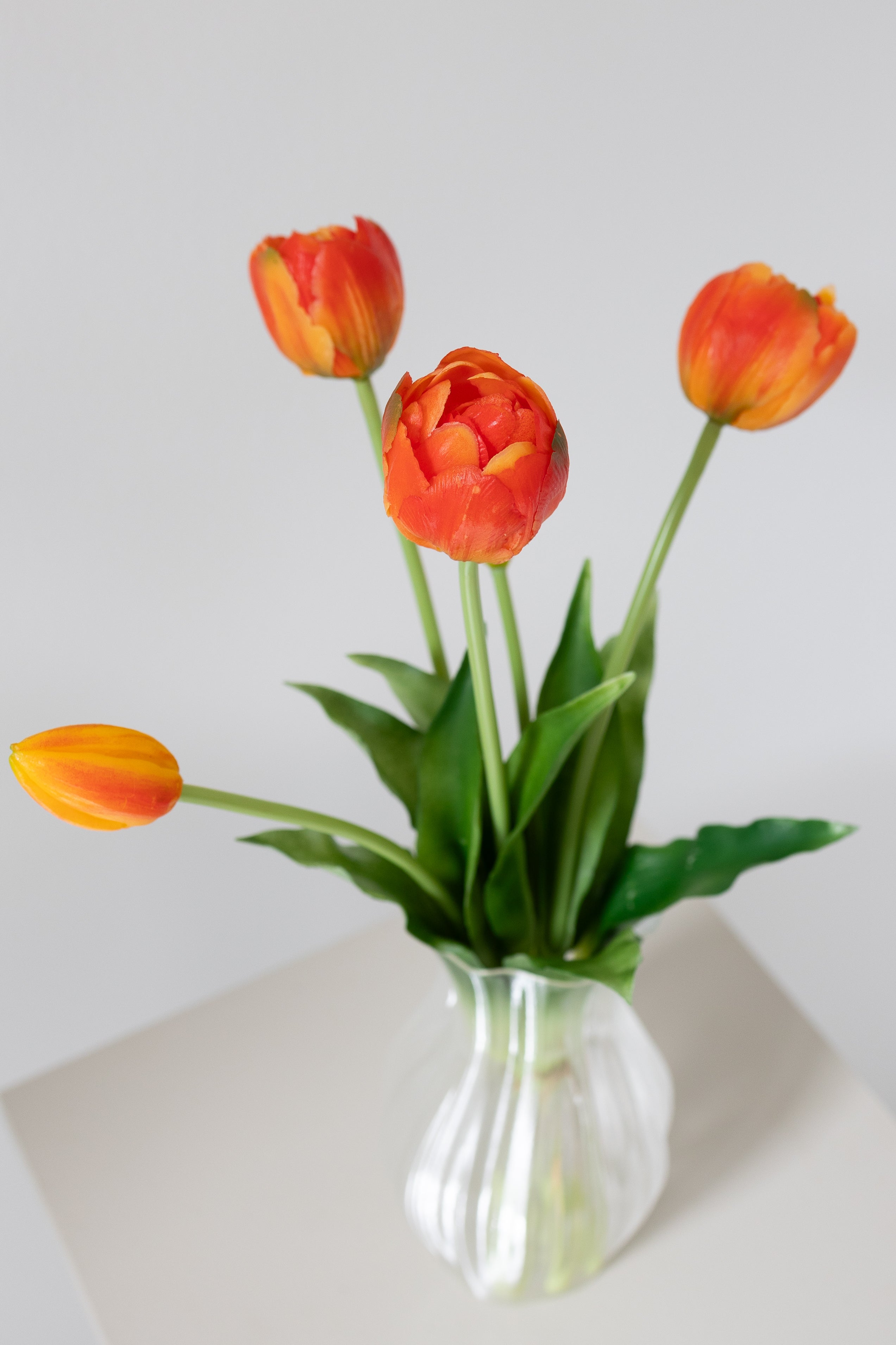 Kunstige Fyldte Tulipaner - Orange