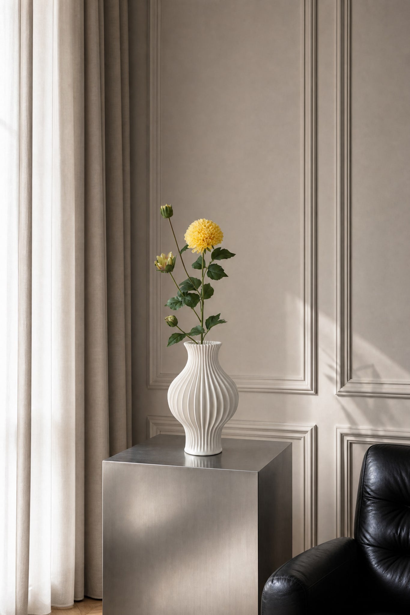 Artificial Dahlia - Yellow