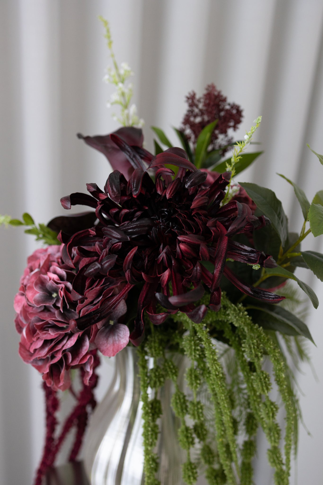 Artificial Chrysanthemum Bordeaux