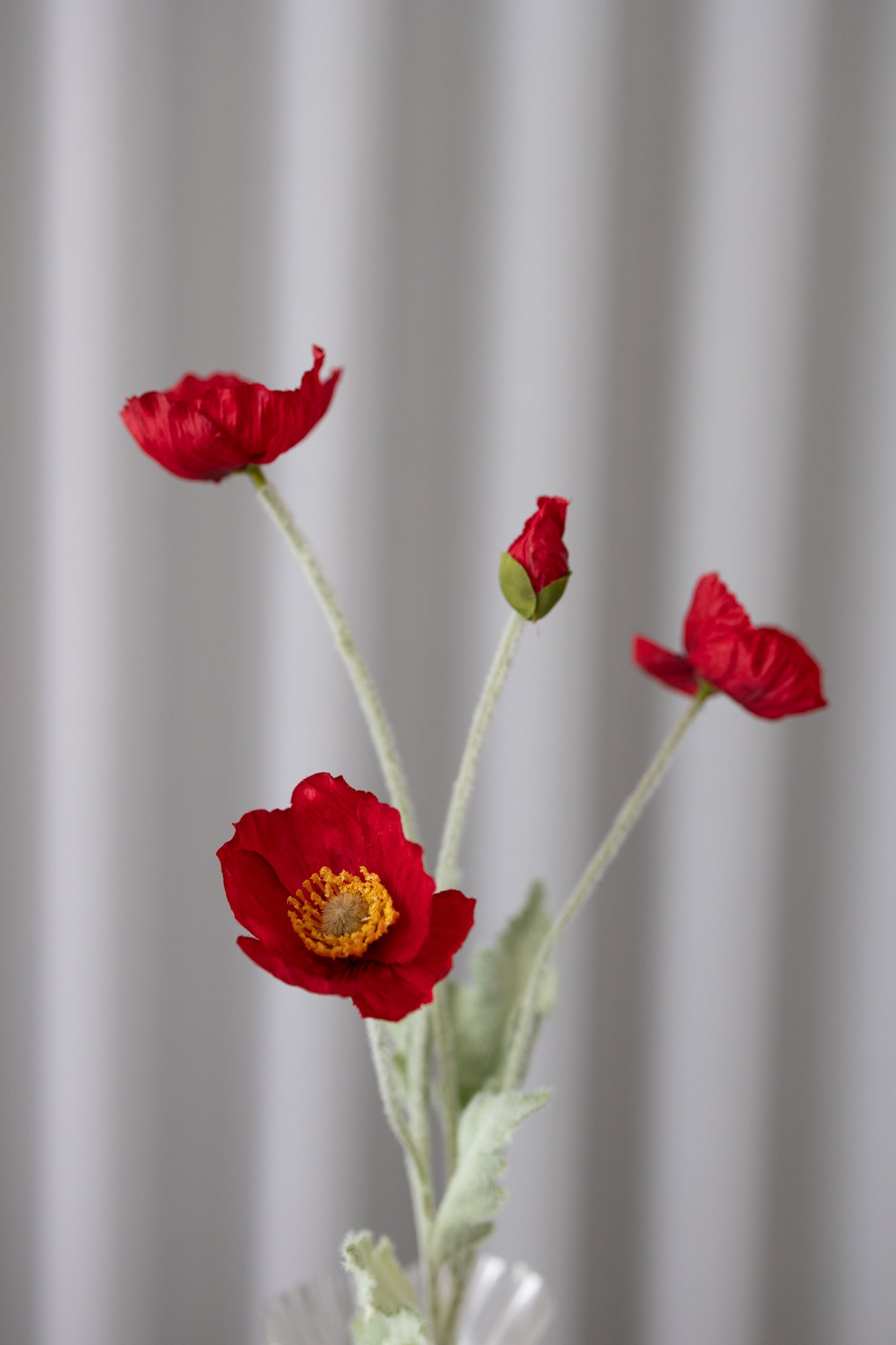 Kunstig Mørkerød Valmue