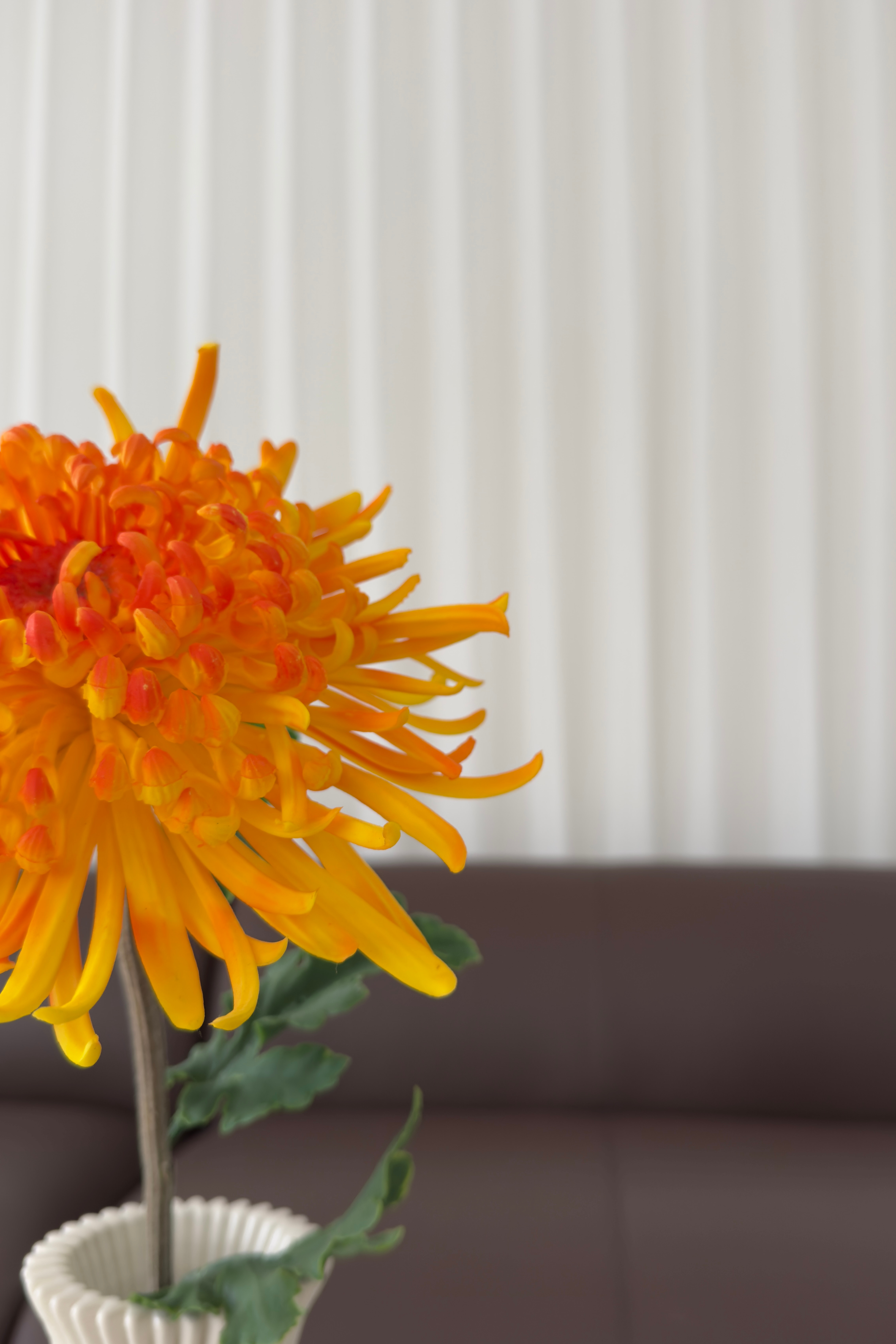 Kunstige Naturtro Krysantemum - Orange