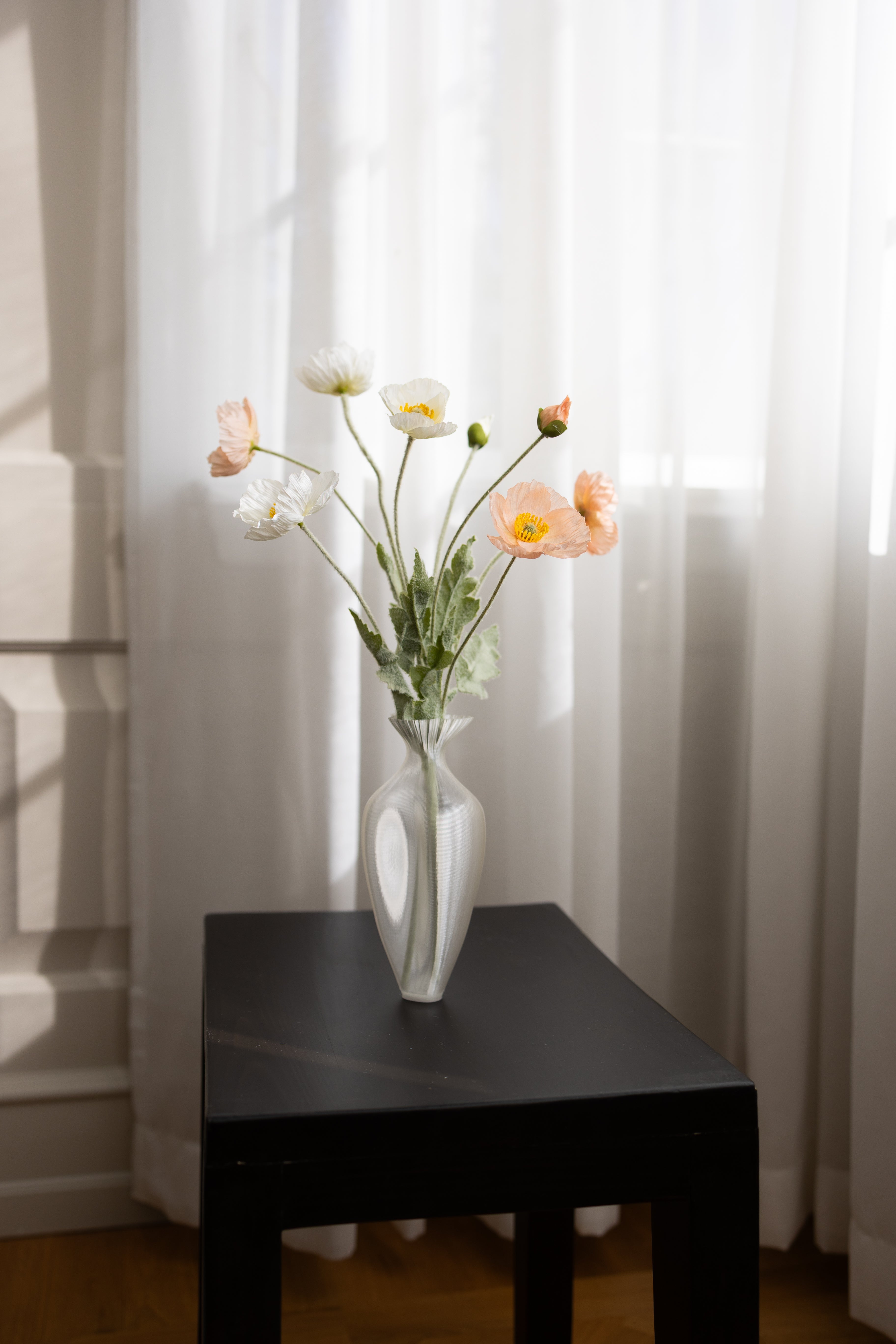 Kunstig Ferskenfarvet Valmue