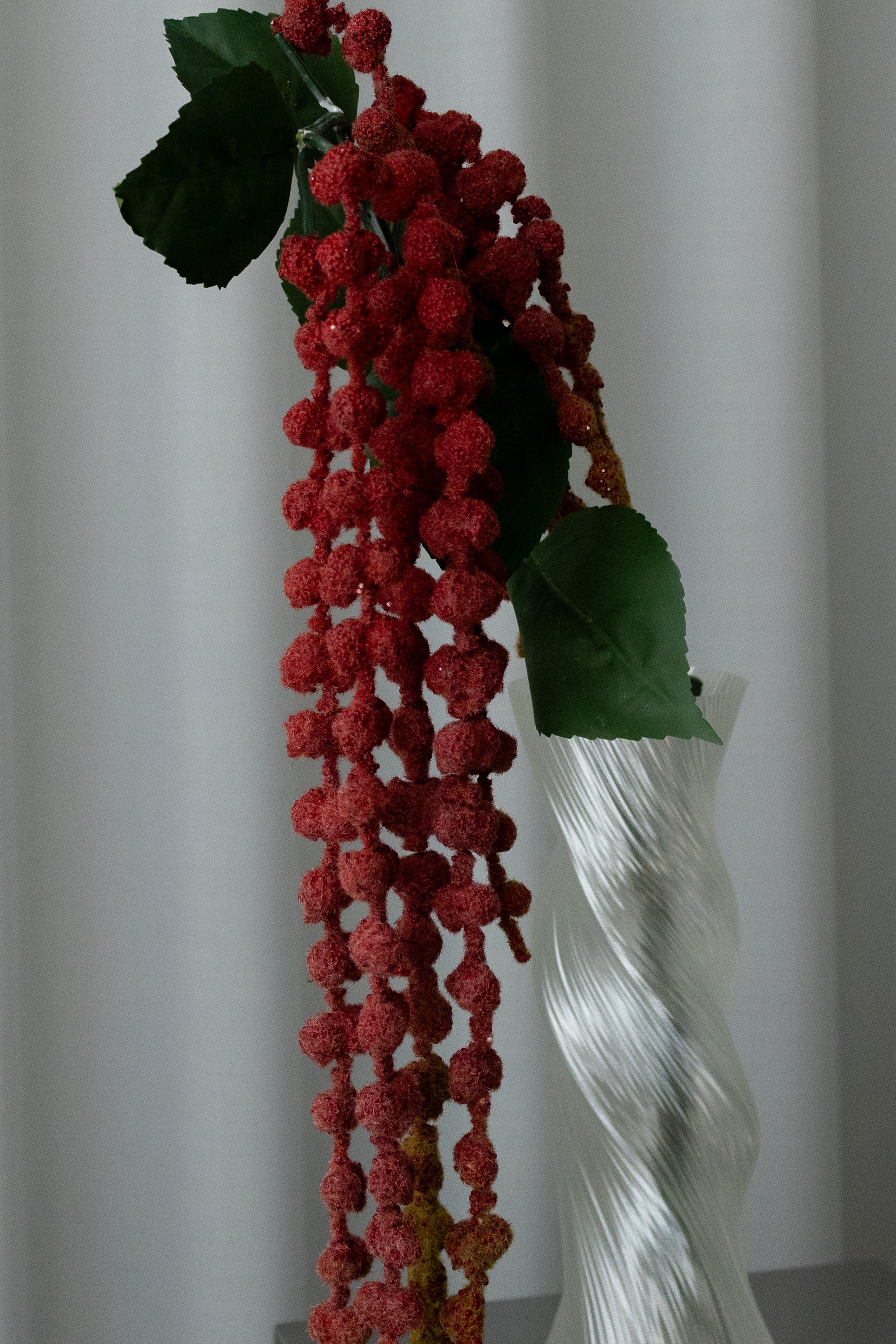 Kunstig Naturtro Amaranthus Stor - Rød