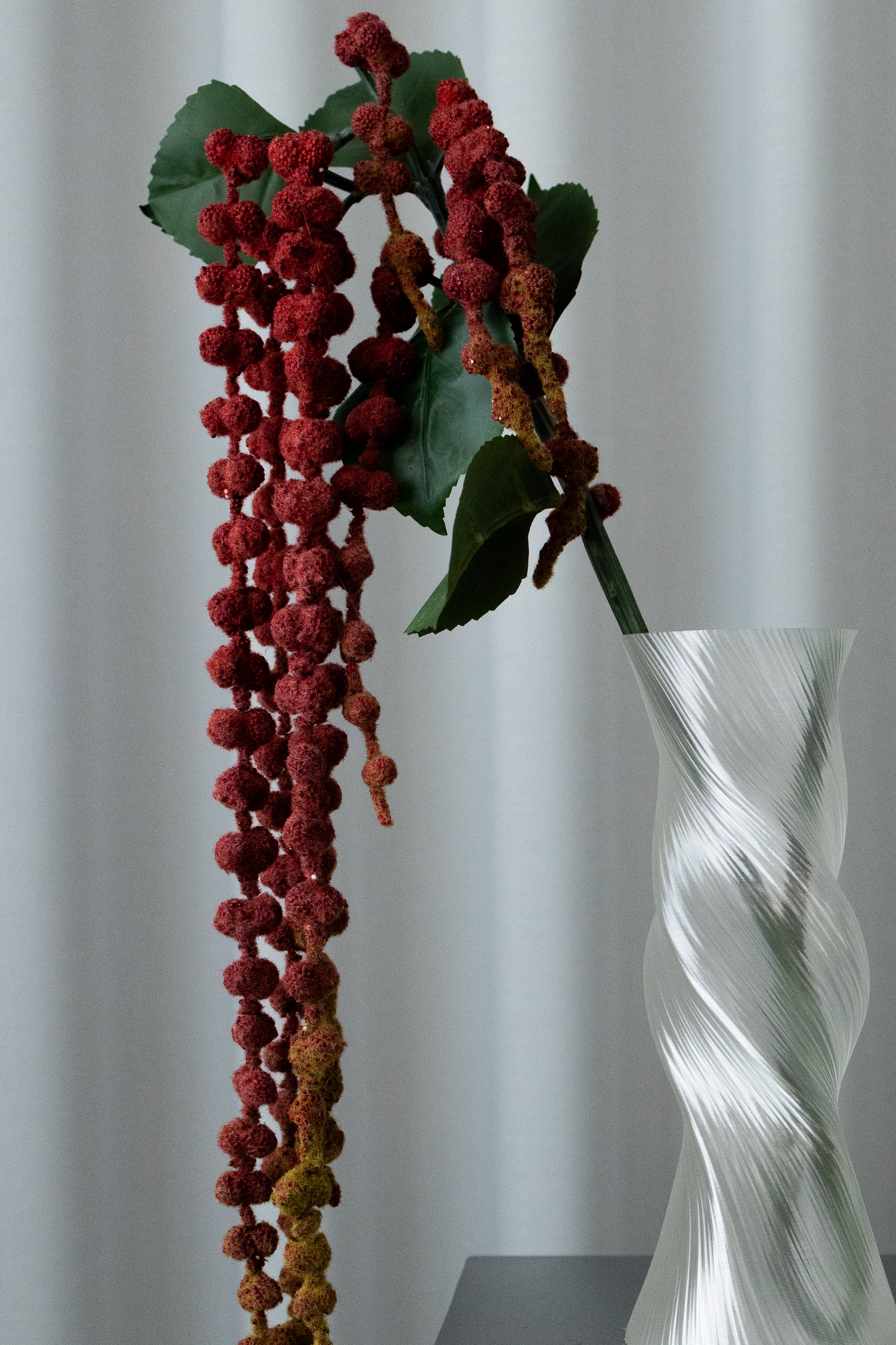 Kunstig Naturtro Amaranthus Stor - Rød