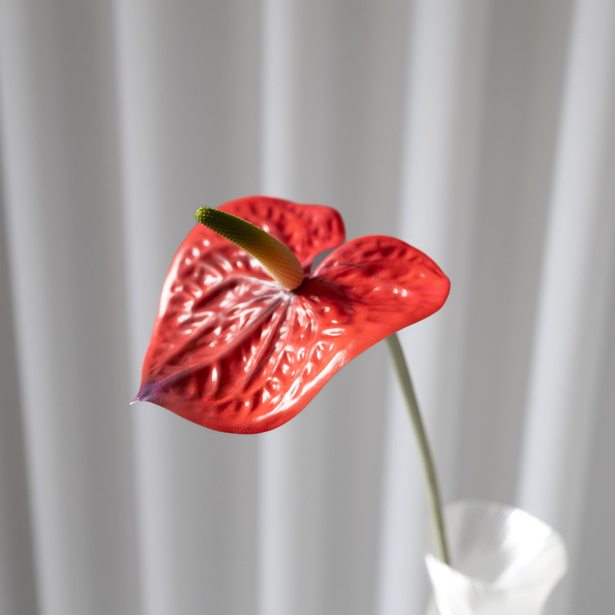 anthurium artificial light Artificial Lifelike Anthurium Red | Lifelike Flower for Vibrant Decor