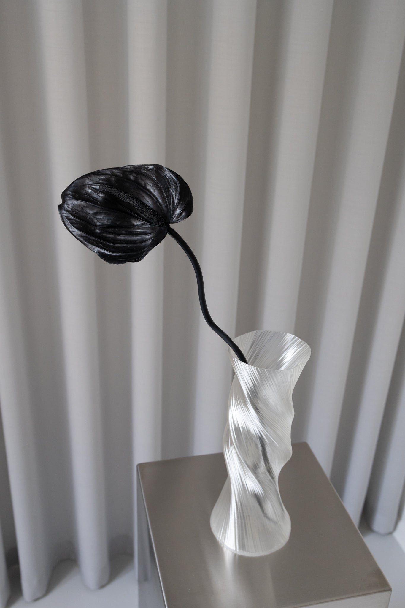 Artificial Anthurium Black