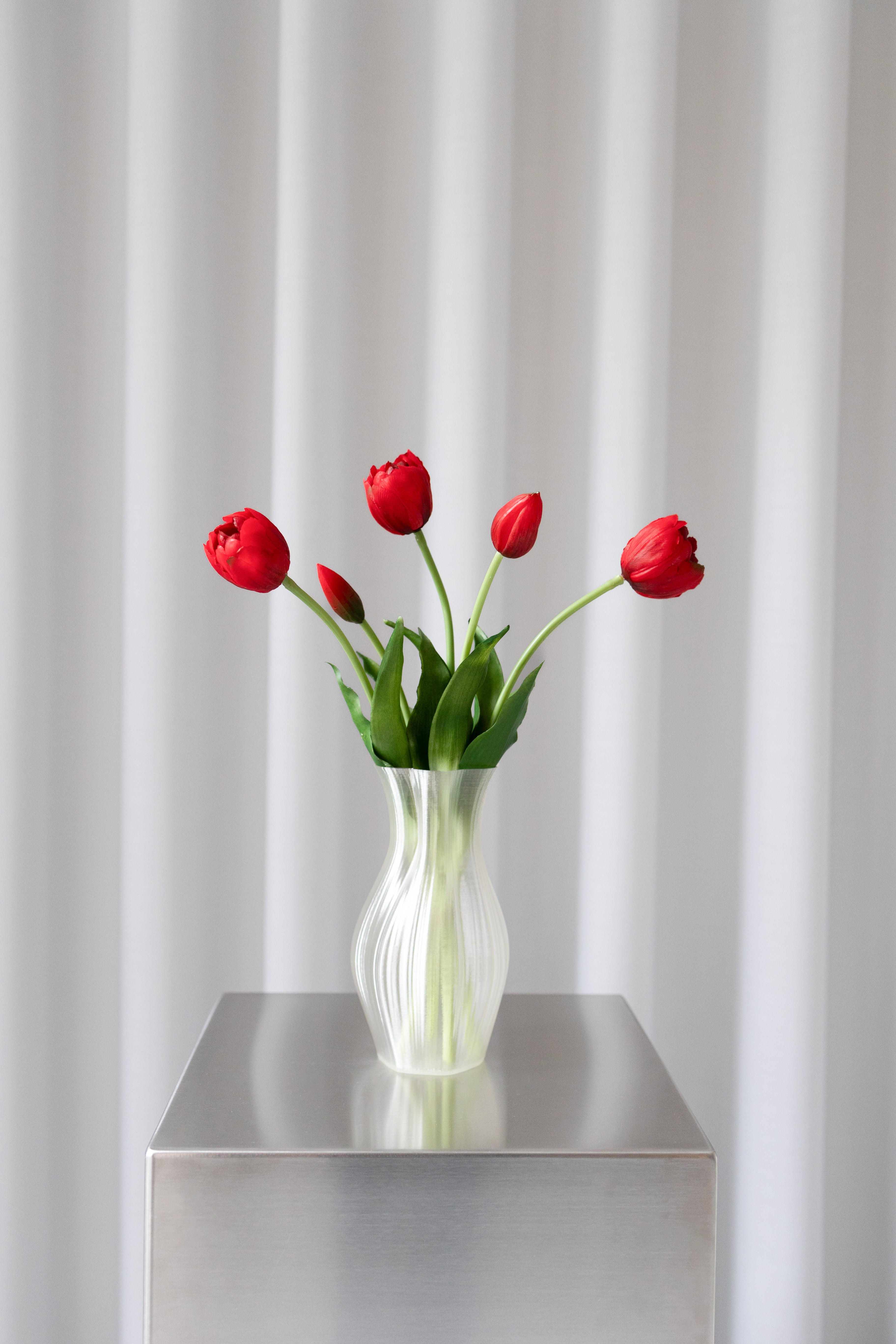 Artificial Layered Tulips - Red