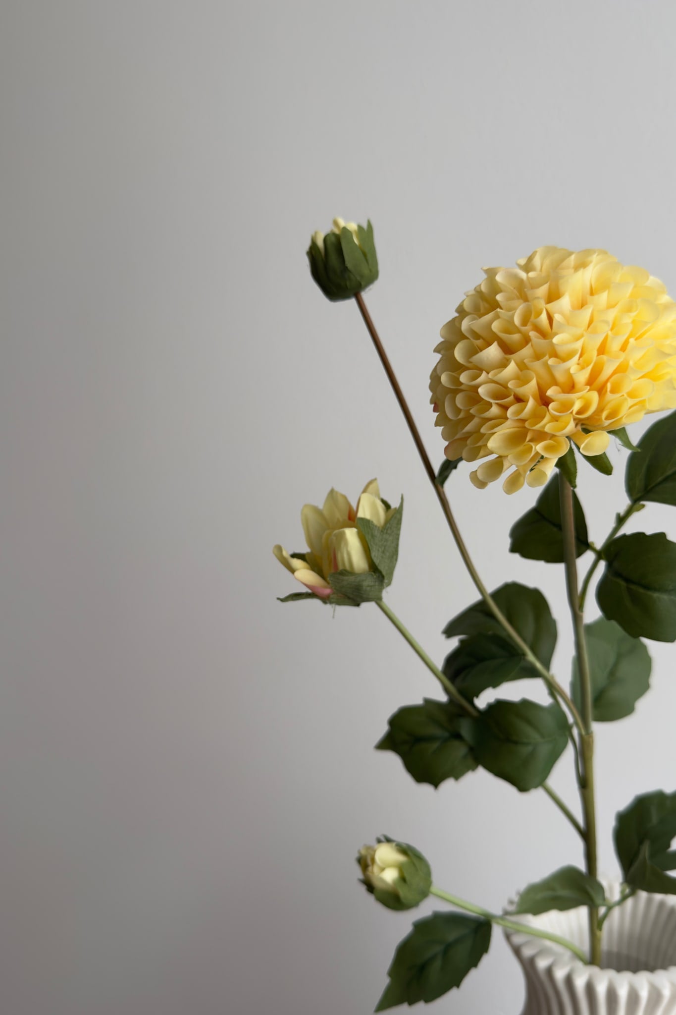 Artificial Dahlia - Yellow