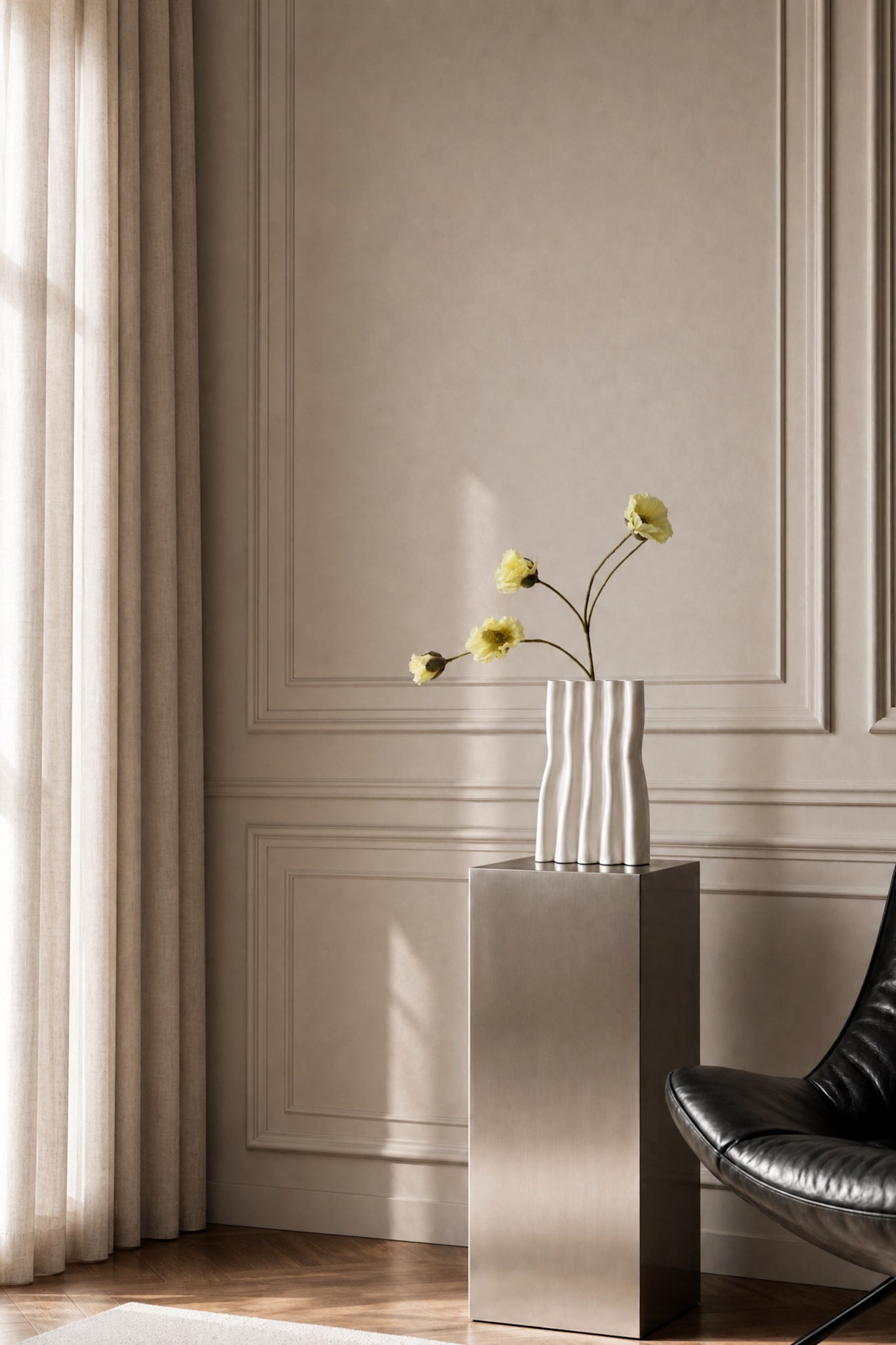 Artificial Lifelike Poppy - Yellow