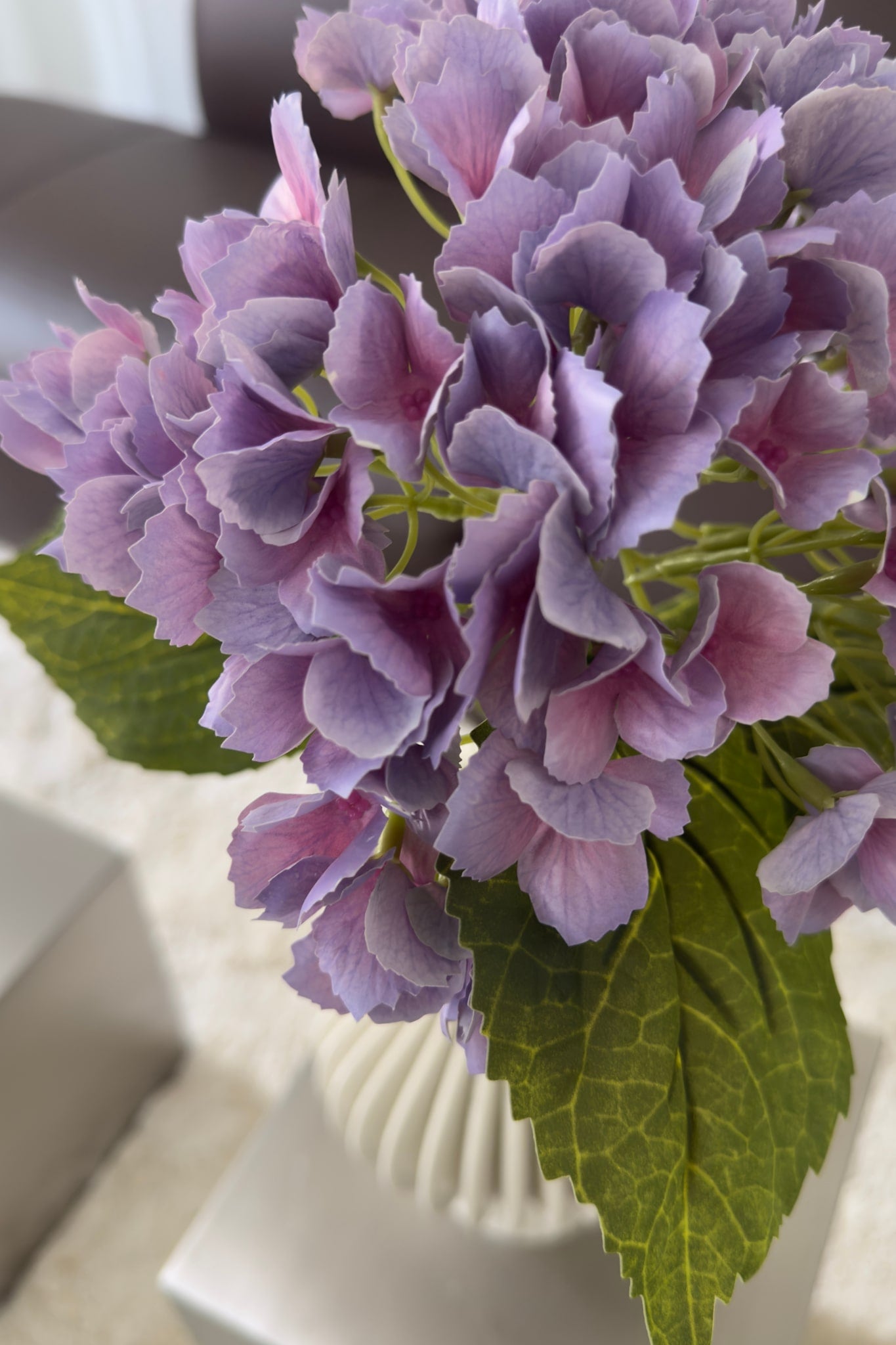 Artificial Realistic Hydrangea - Nature Purple