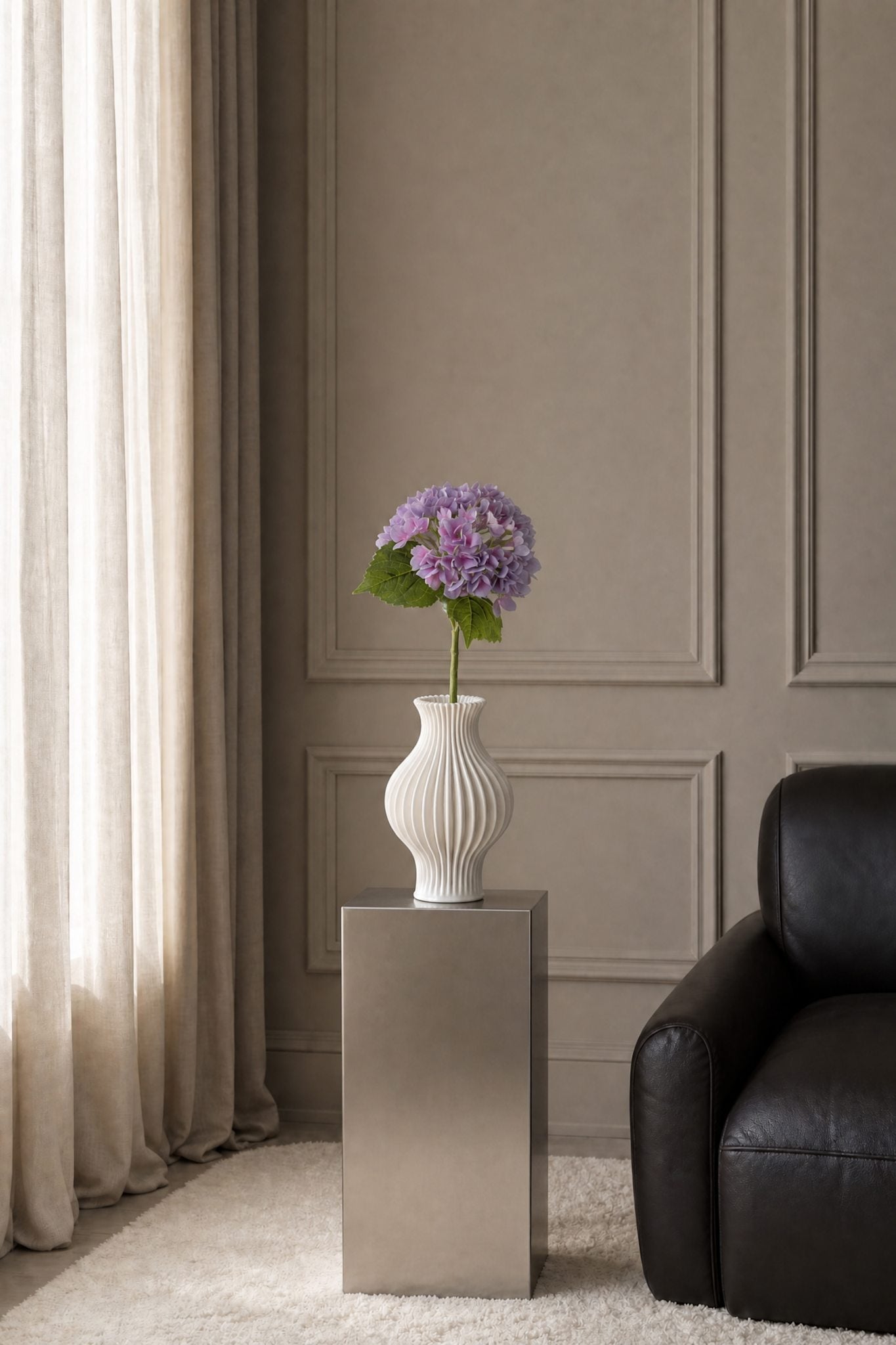 Artificial Realistic Hydrangea - Nature Purple