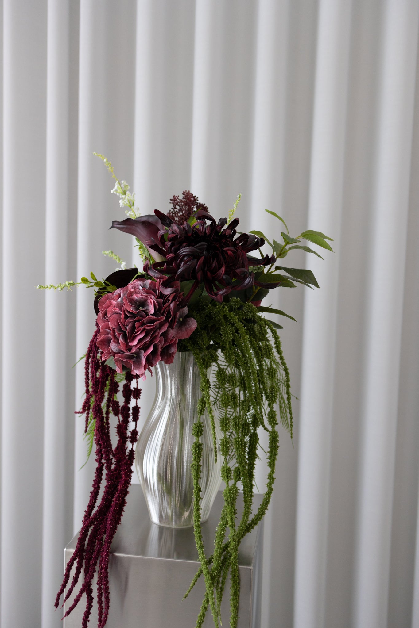 Artificial Chrysanthemum Bordeaux