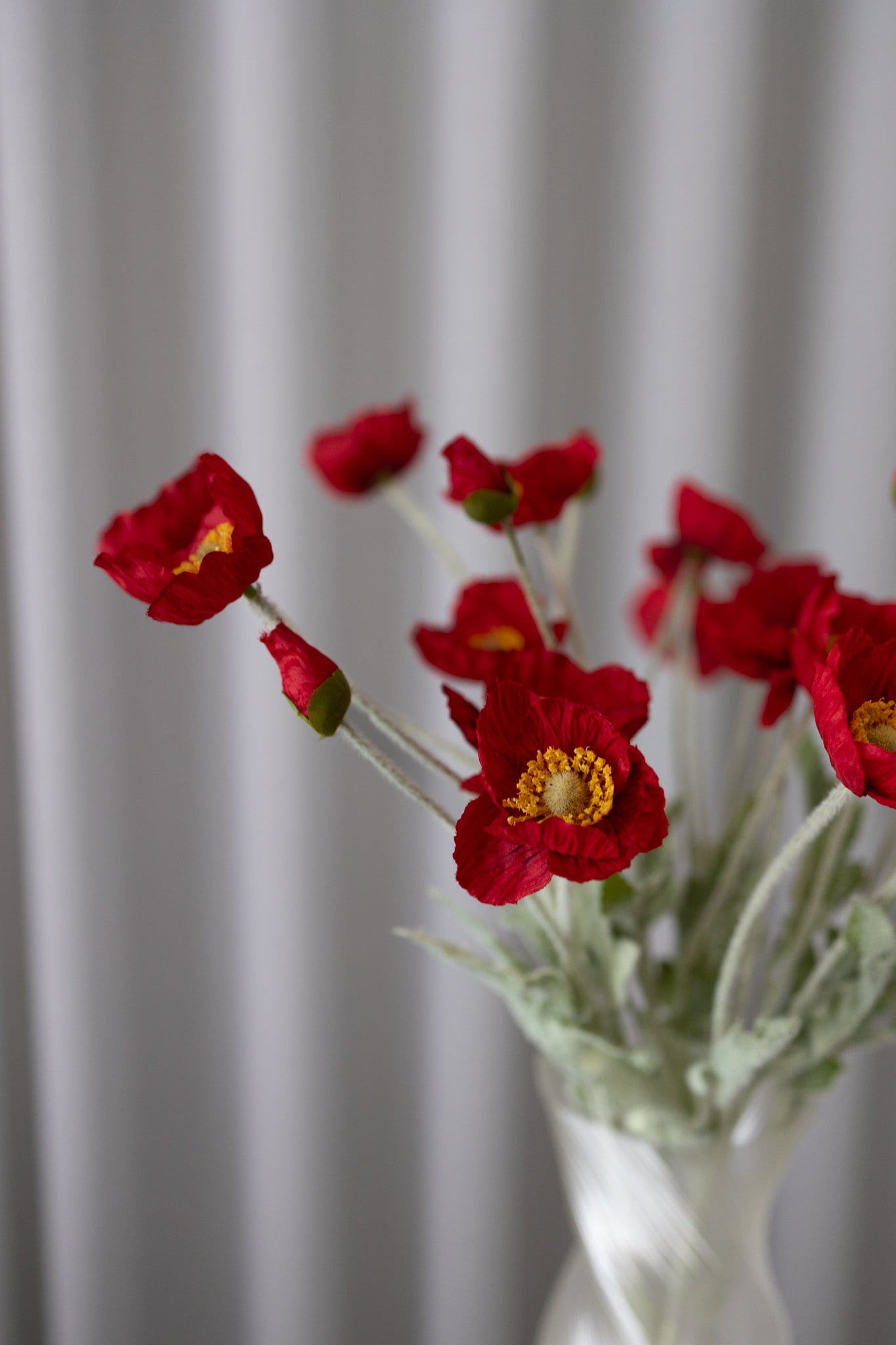 Kunstig Mørkerød Valmue