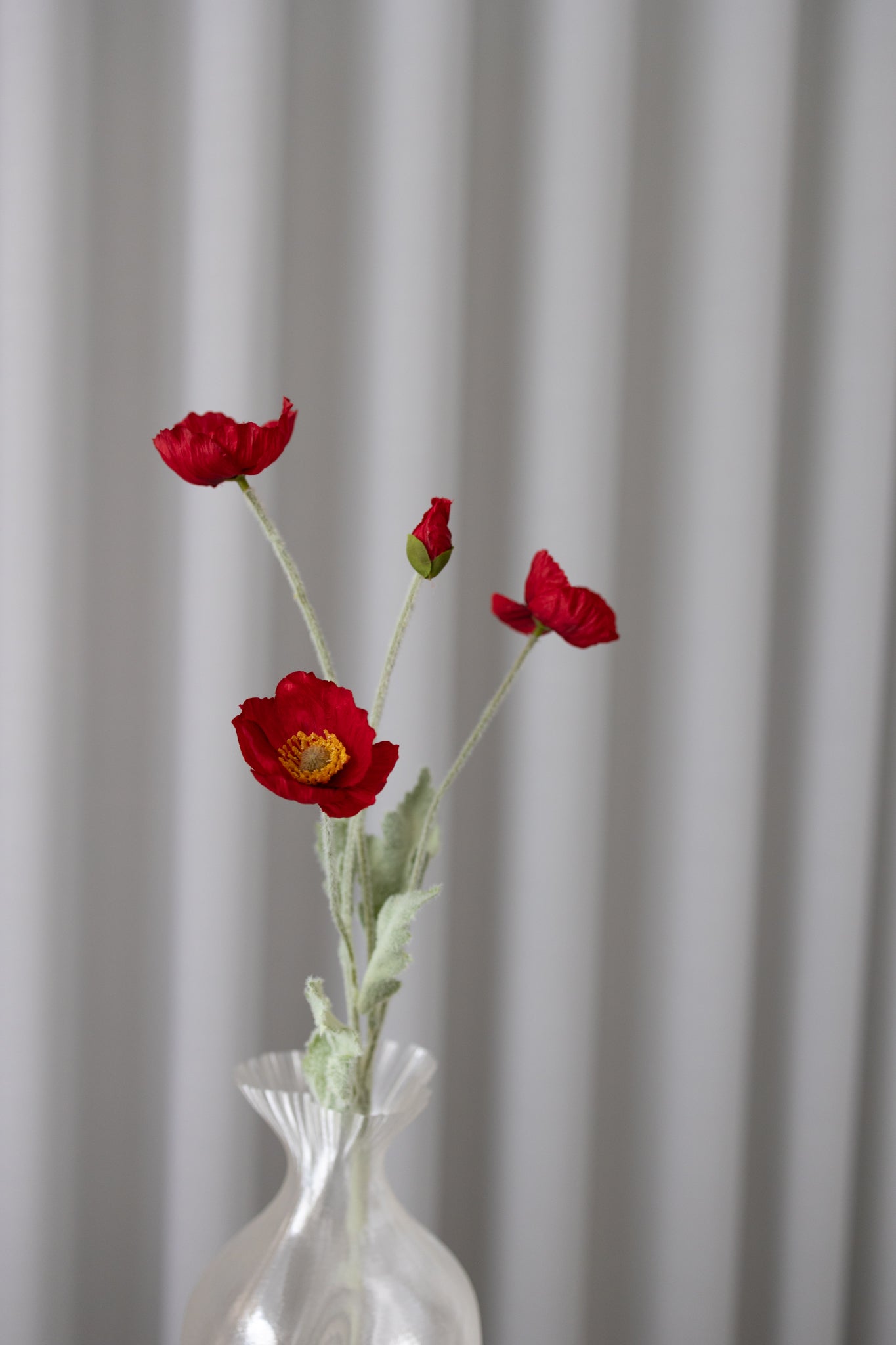 Artificial Dark Red Poppy