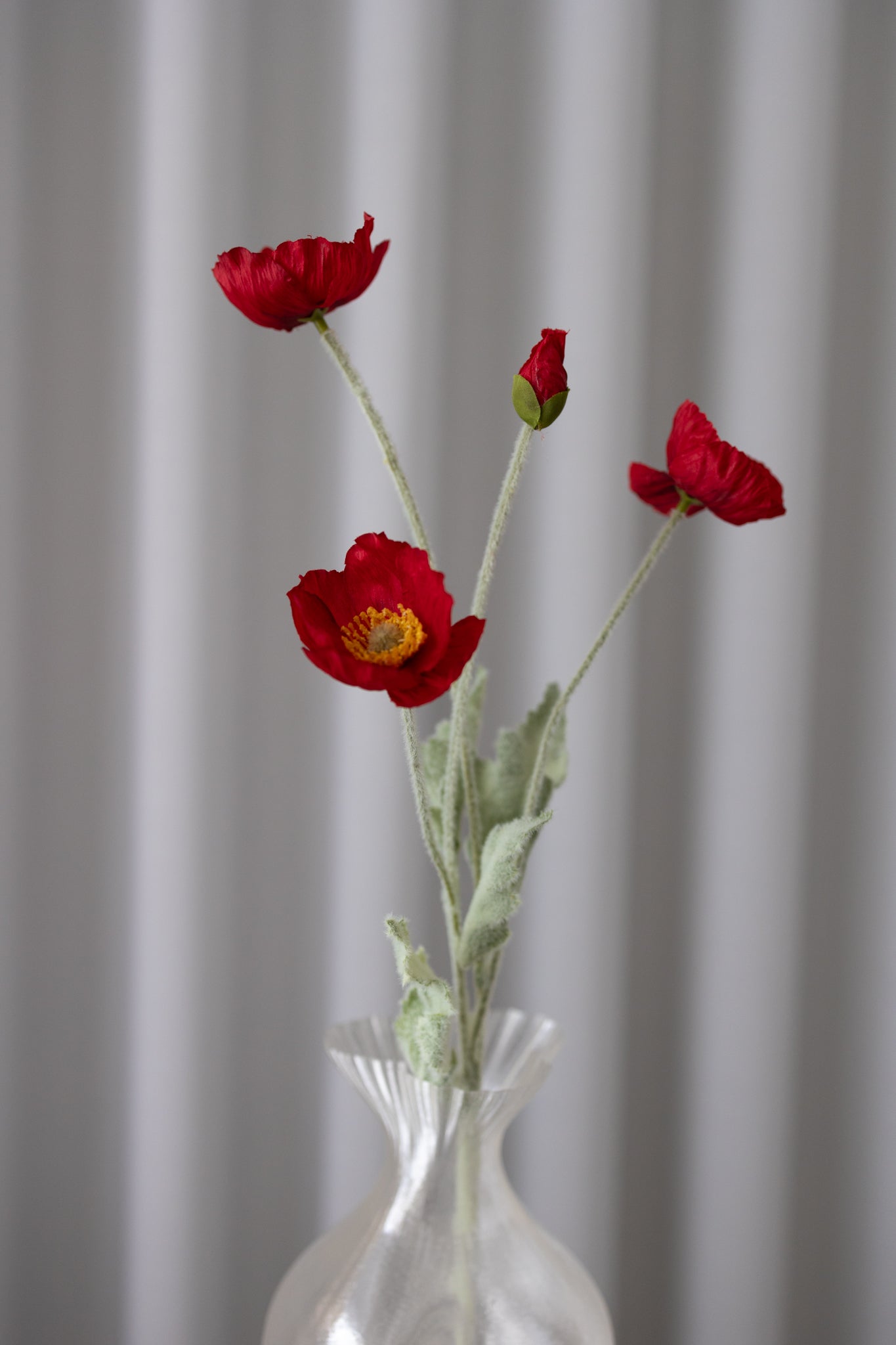 Kunstig Mørkerød Valmue