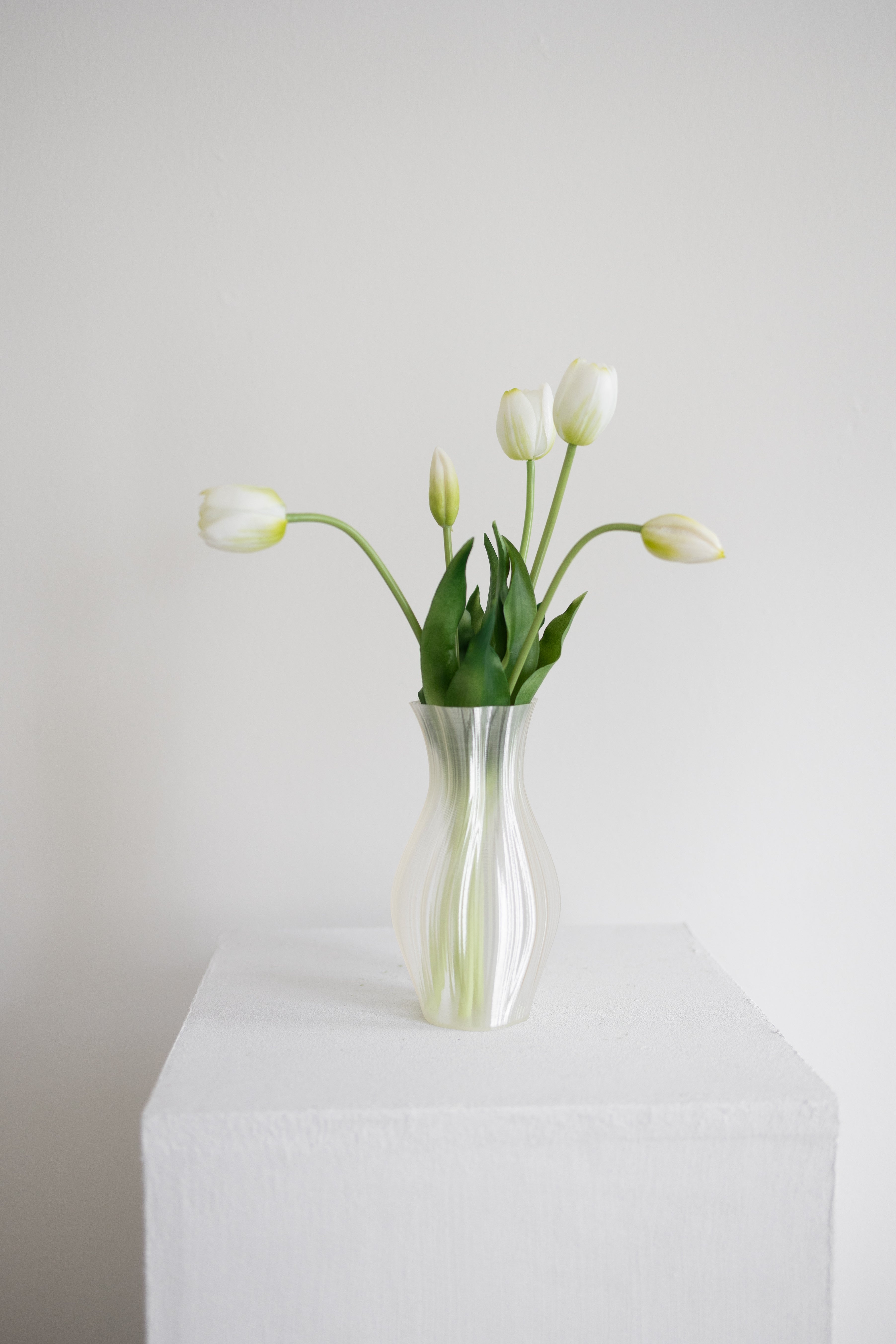 Artificial Single Tulips - White