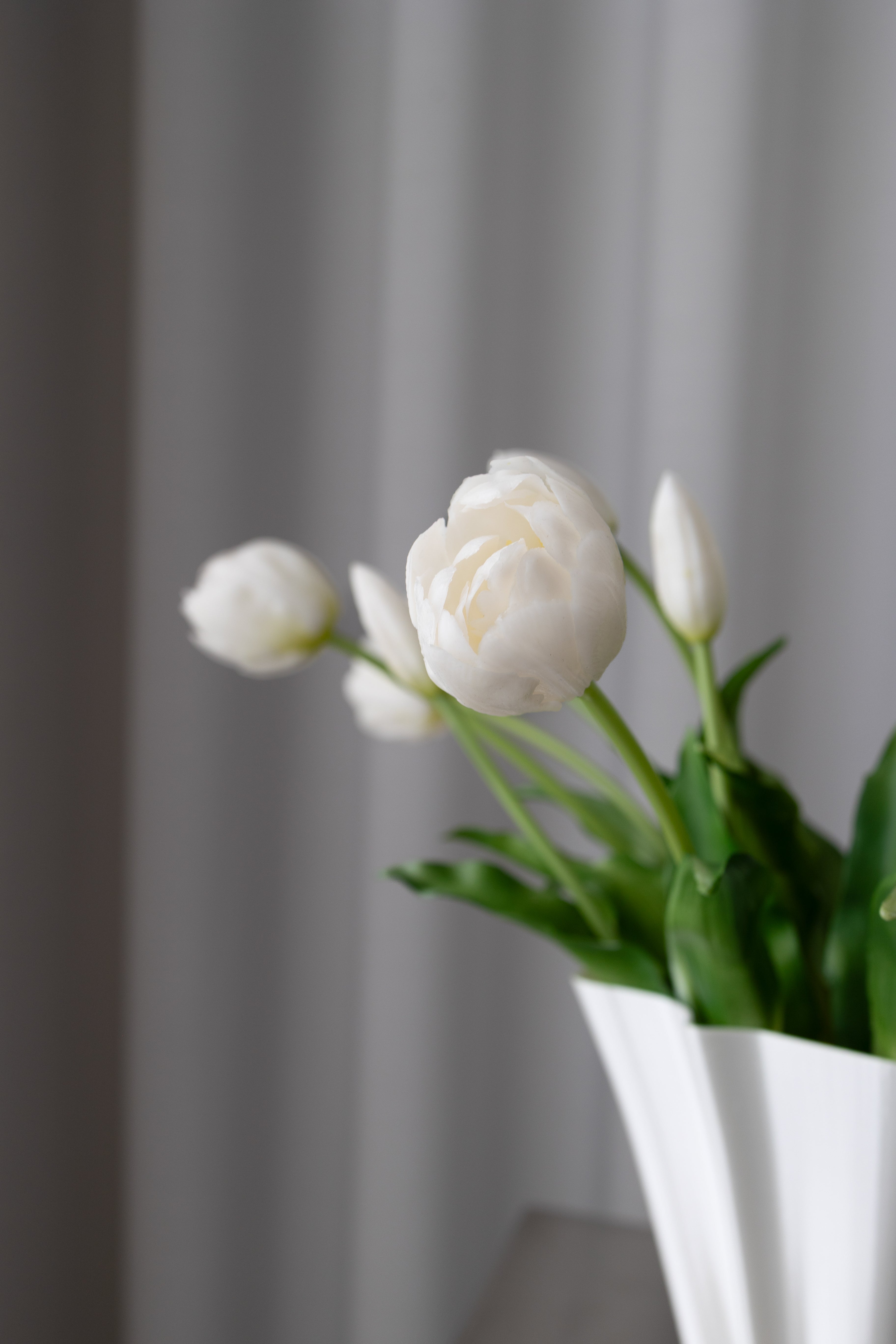 White Tulip Bouquet - 3 Bundles