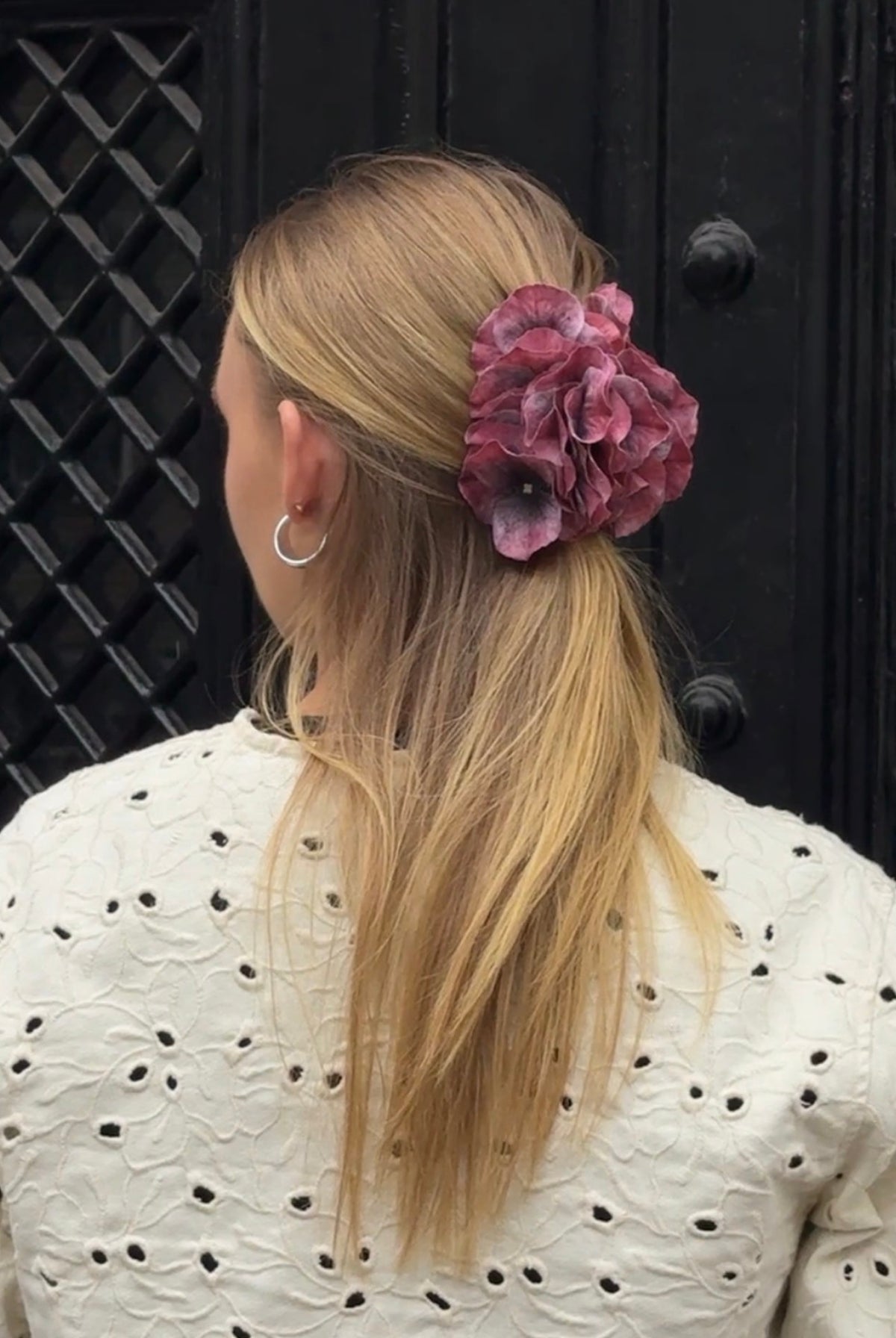 Hairclip - Hydrangea - Bordeaux