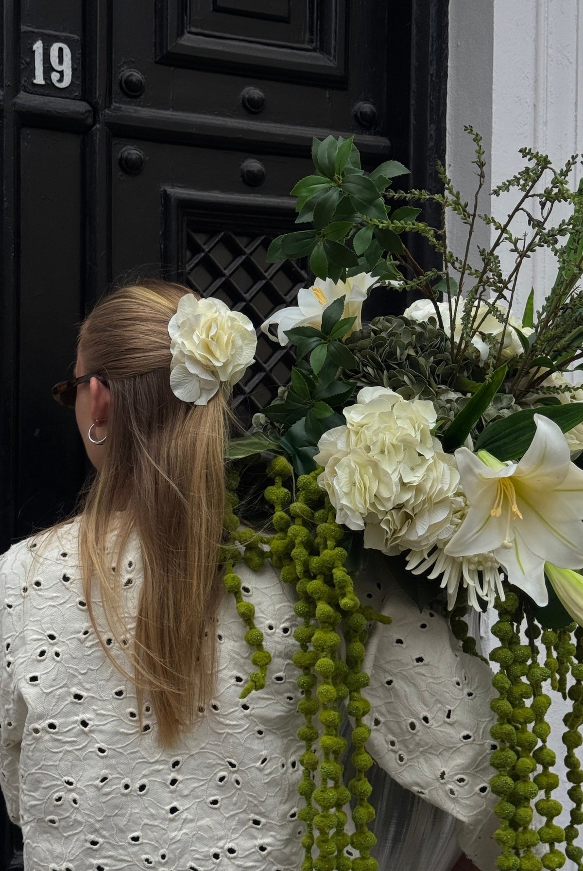 Hairclip - Hydrangea - Cream